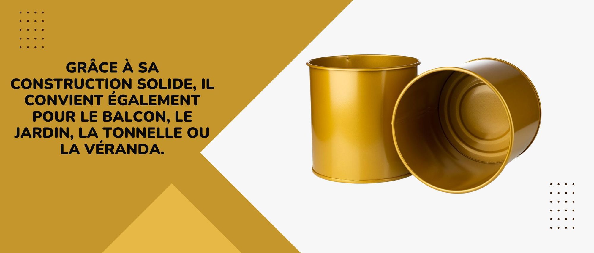 Howhomely, support pour plantes, support pour fleurs, pot de fleurs, métal, noir, doré