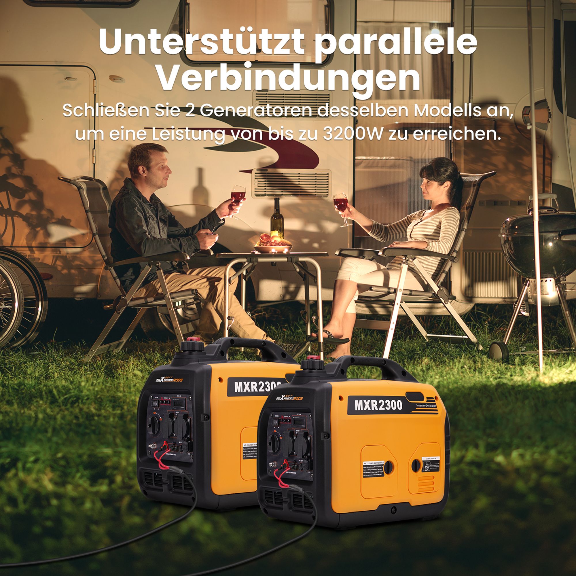 MaXpeedingrods 1800W 2300W Inverter Stromerzeuger Benzin Stromgenerator leicht 18.5kg Generator