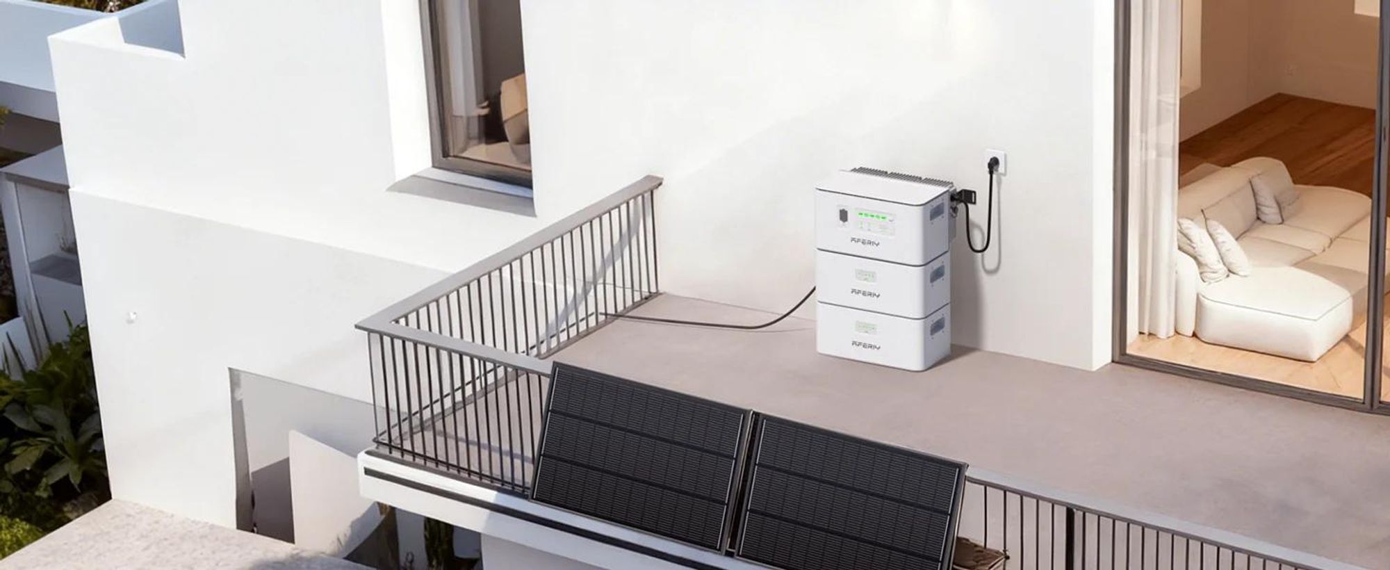 AFERIY PS240 Balkonowa elektrownia magazynująca energię 1,96 kWh – wyjście 1200 W AC, LiFePO4, IP65 do użytku na zewnątrz