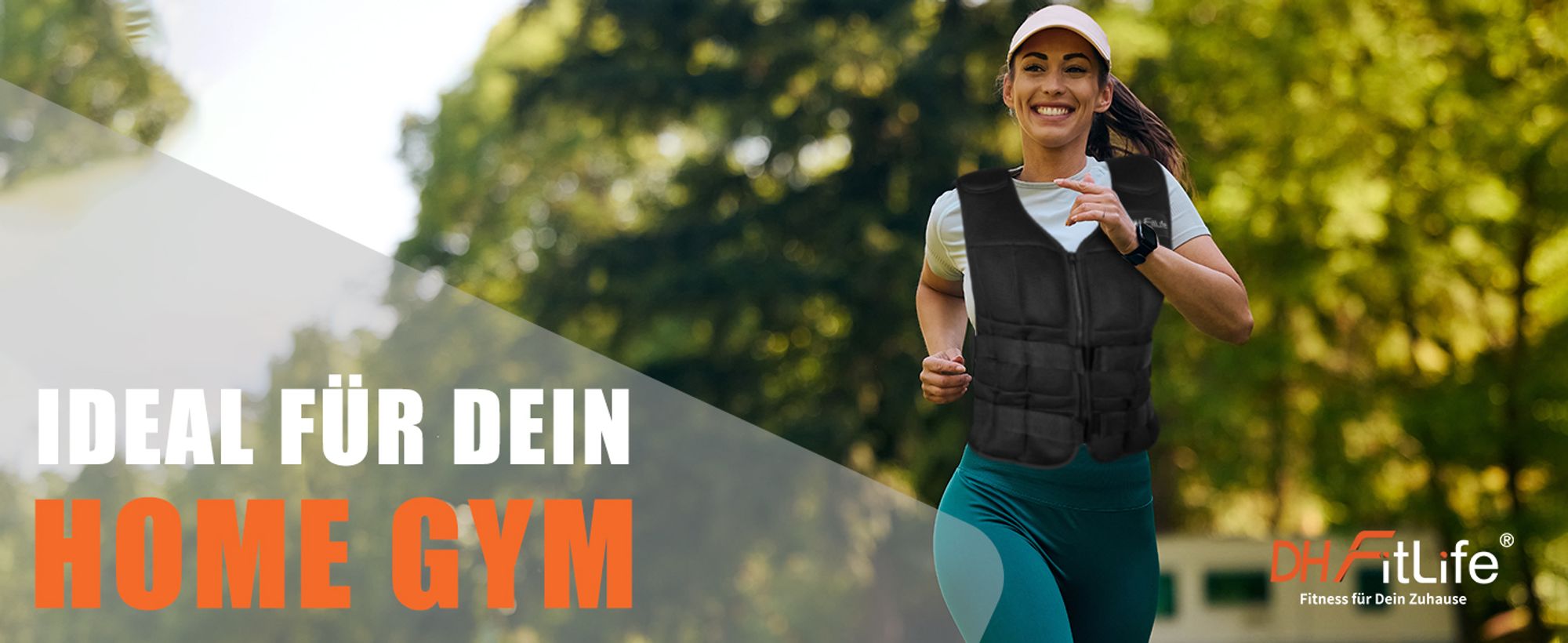 DH FitLife Verstellbare Gewichtsweste 20KG zum Muskelaufbau u. Krafttraining | Weighted Vest | Laufweste Damen Herren | Fitness Trainingsweste