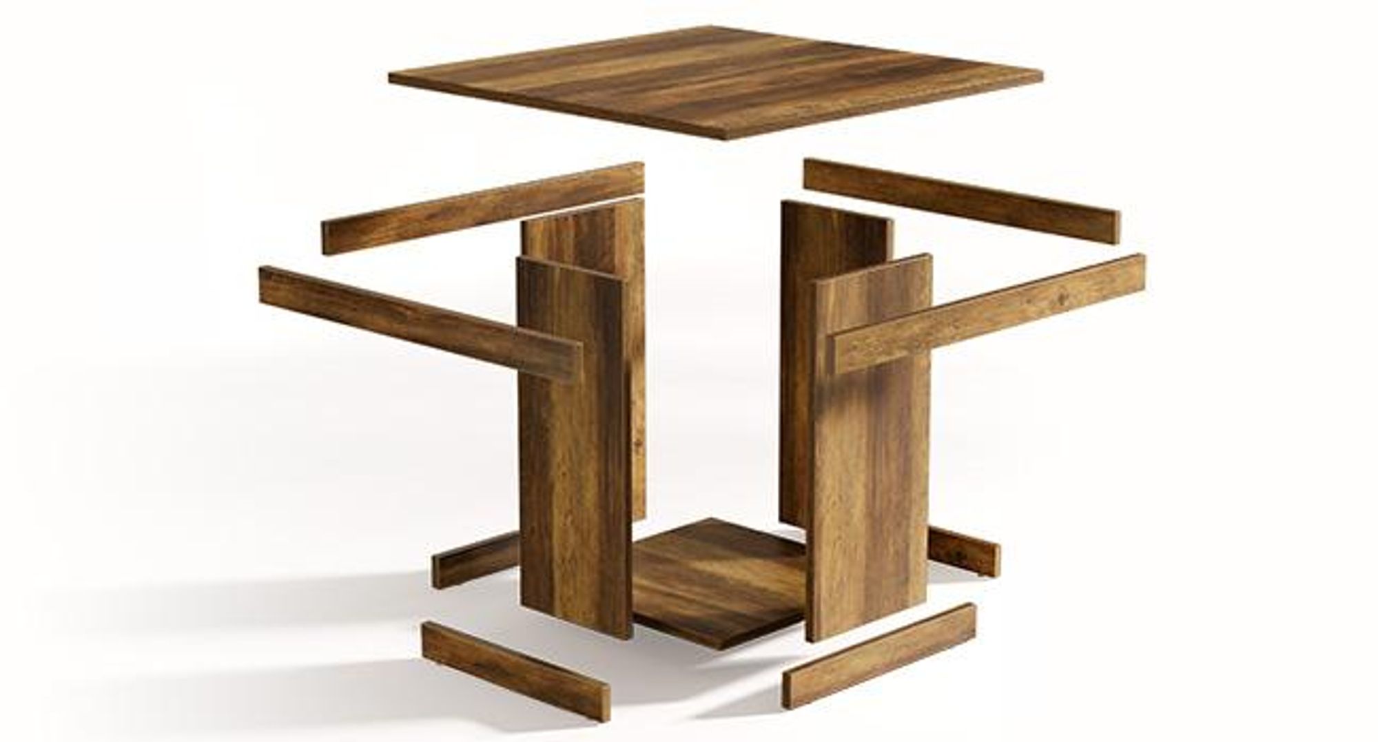 Tribesigns Esstisch küchentisch für 4 Personen, Kleiner Esszimmertisch holz, Holztisch für Esszimmer, Wohnung, Tisch 80 x 80 cm