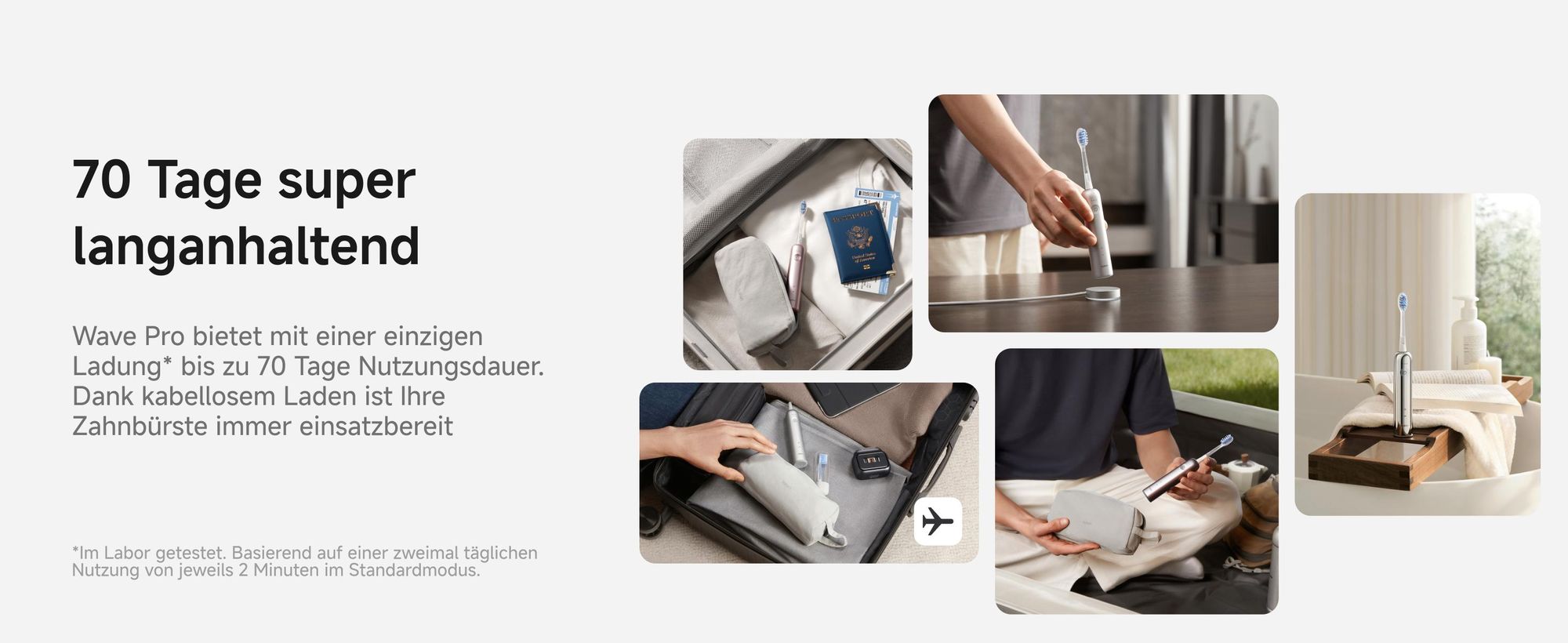 Laifen Wave Pro elektrische Zahnbürste – Aluminium, WaveMotion, Drucksensor, App-Steuerung, Tiefenreinigung, lange Akkulaufzeit & kabelloses Laden