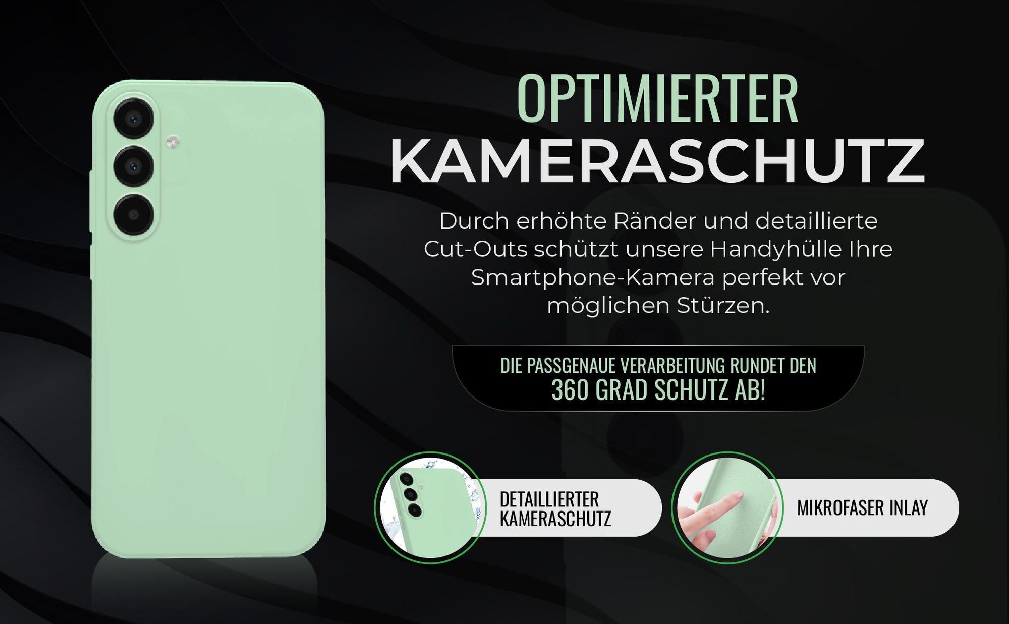 Handyhülle in Türkis für Samsung Galaxy A16 / A16 5G in detailliertem Kamera Cutout