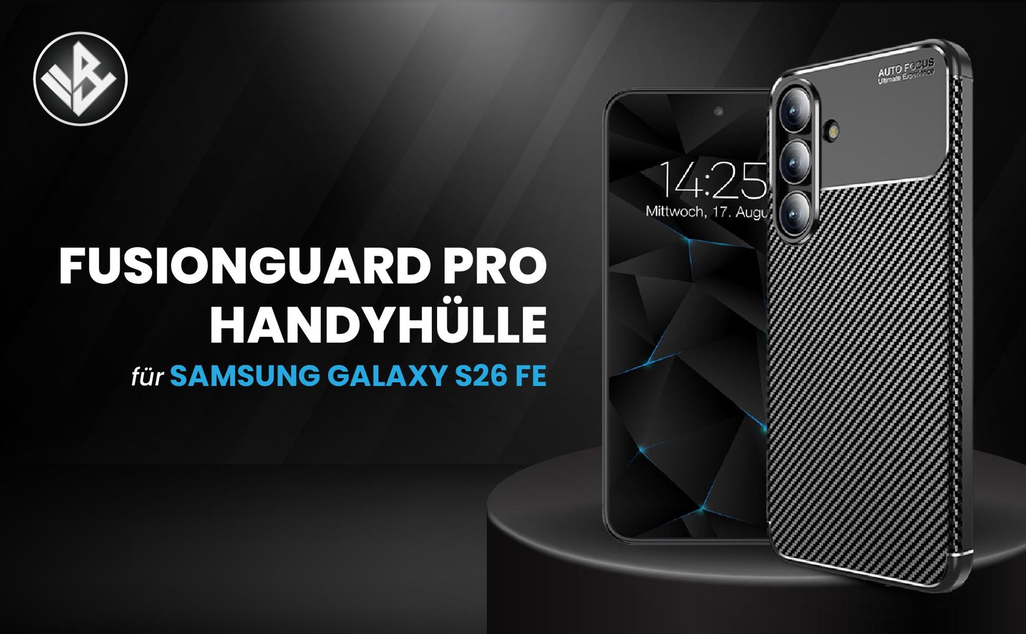 Schwarze ergonomische Schutzhülle für das Samsung Galaxy S26 FE