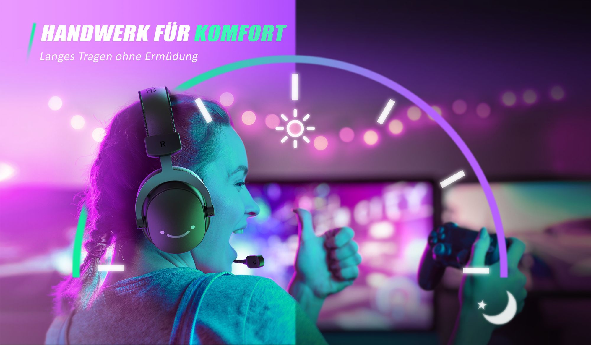 Fifine Headset Over-Ear Gaming-Headset mit Mikrofon Abnehmbar USB Headset mit Kabel