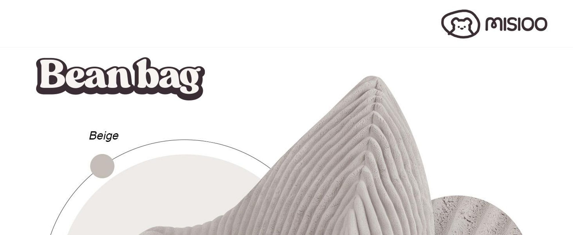 MISIOO Kinder Sitzsack Premium - Ergonomischer - Ab 12 Monaten - Bequeme Sitzsäcke fürs Kinderzimmer - Sitzsack mit Leichter Styroporfüllung