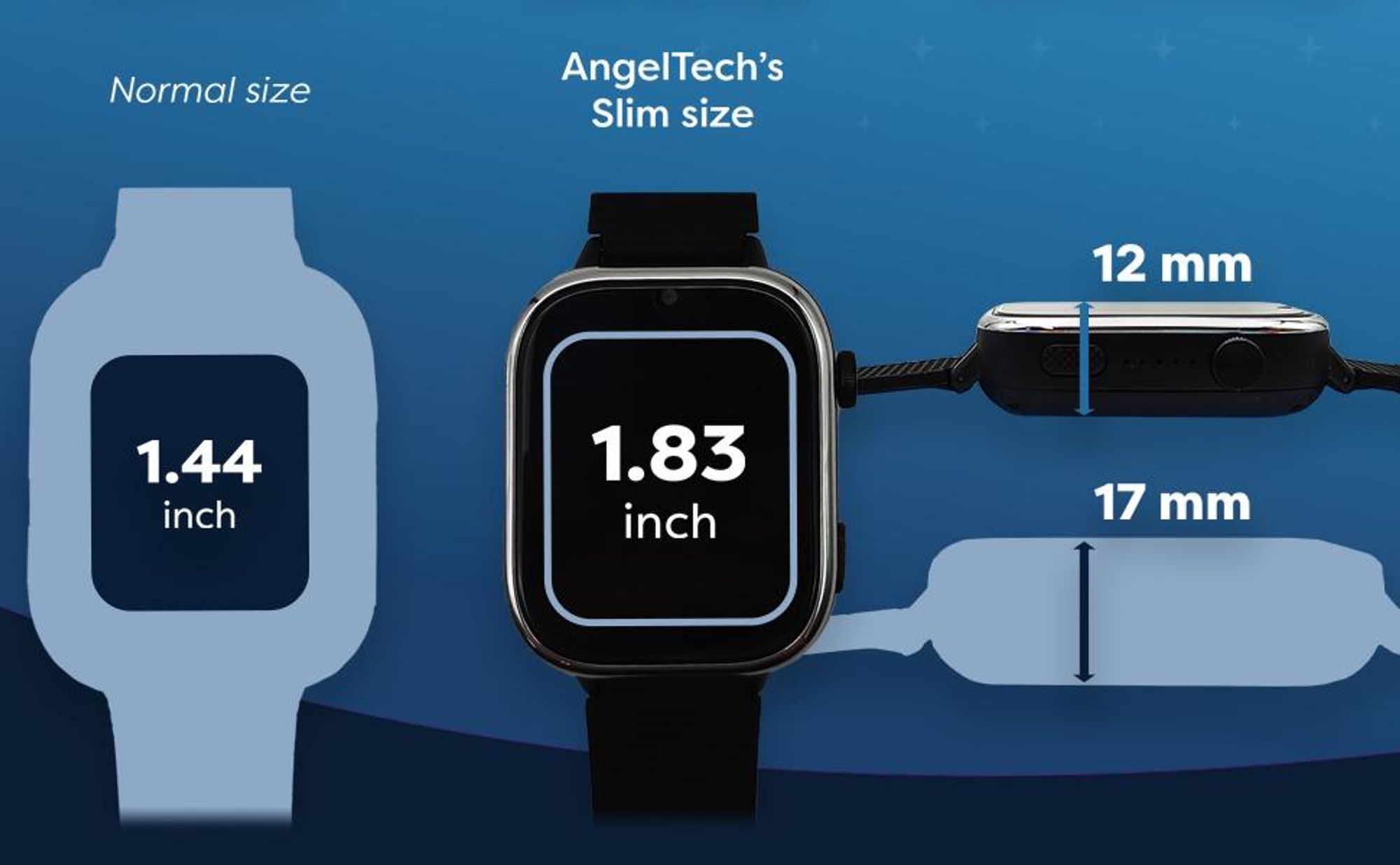 AngelTech Kinder SmartWatch Ultra Slim Design