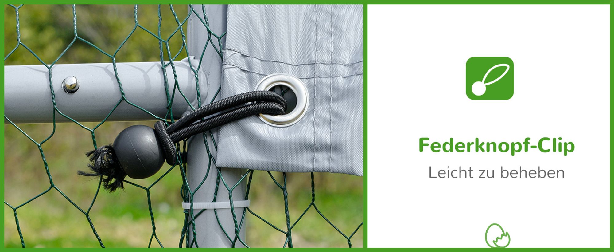 PawHut Hühnerstall Freilaufgehege aus Stahl, 3 x 2 x 1,95 m für 6-8 Hühner