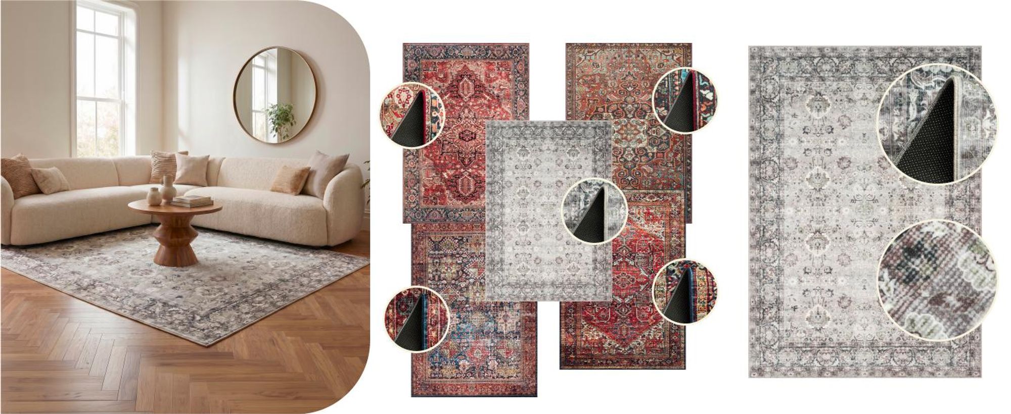 TAPISO ISPAHAN Orientteppich Kurzflor 140 x 200 cm