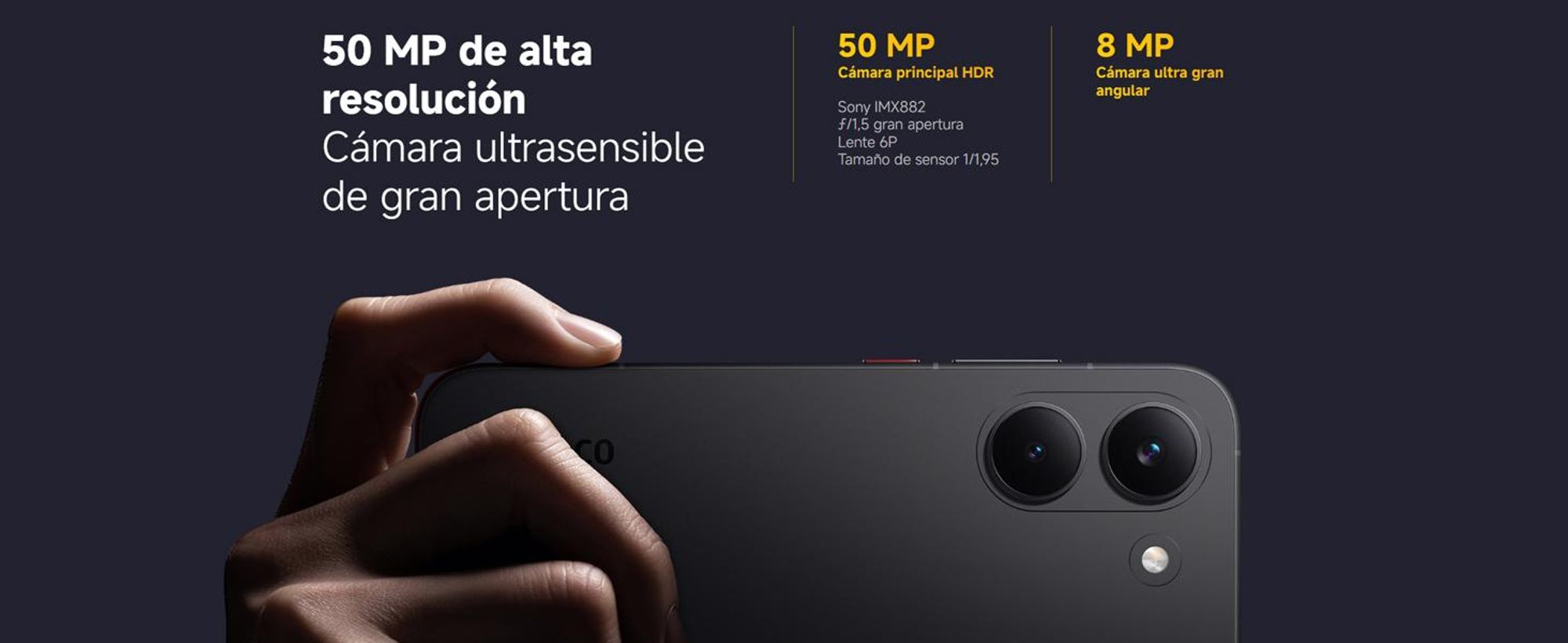 XIAOMI POCO X8 Pro, pantalla de 16,7 cm (6,59"), resolución de 2756 x 1268 píxeles, 8 GB de RAM, 256 GB de almacenamiento, cámara de 50 MP, color verde