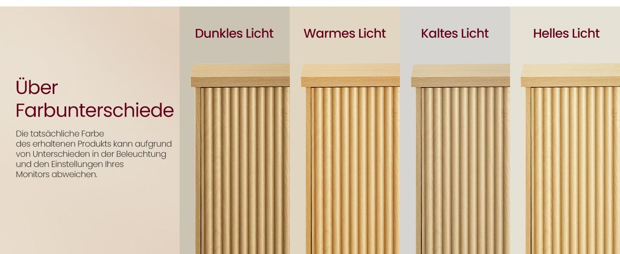 VASAGLE MAXE Kollektion - Sideboard, Küchenschrank, Aufbewahrungsschrank mit Verstellbarer Ablage, geriffelte Türen, Übergangsstil, Küche, Esszimmer
