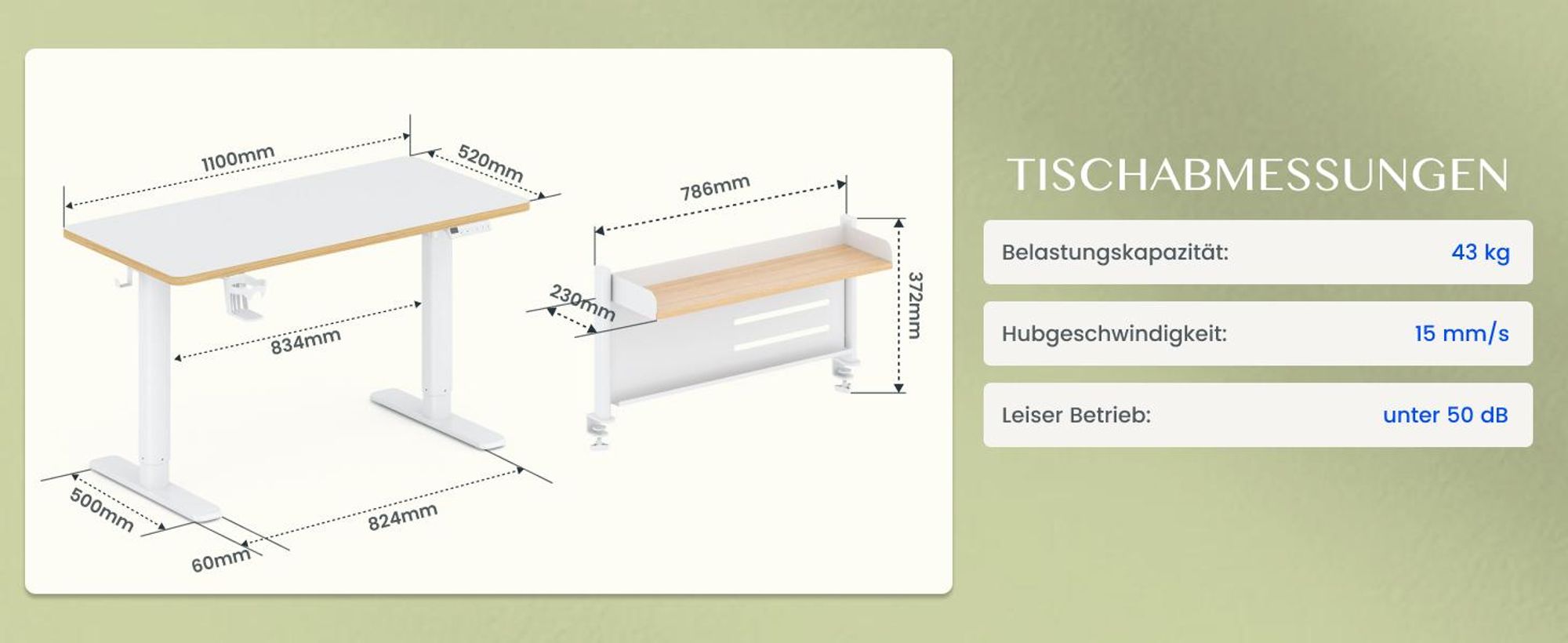 FLEXISPOT Kinderschreibtisch mit Kinderstuhl, elektrisch höhenverstellbar, mit LED-Anzeige, 3 Speicherhöhen, magnetischem Whiteboard, 110×52 cm