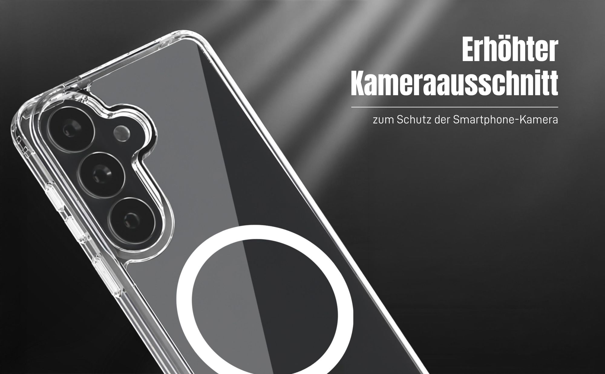 Hülle für Samsung Galaxy S26 FE mit erhöhtem Kameraausschnitt