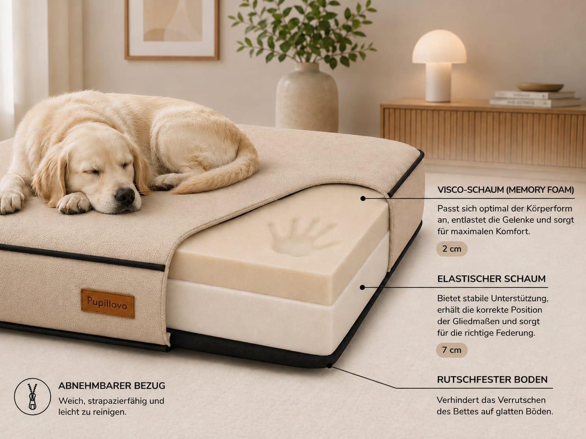 🛏️ Das Hundebett/Katzenbett für deinen Liebling–inspiriert von hochwertigen Matratzen für Menschen.
