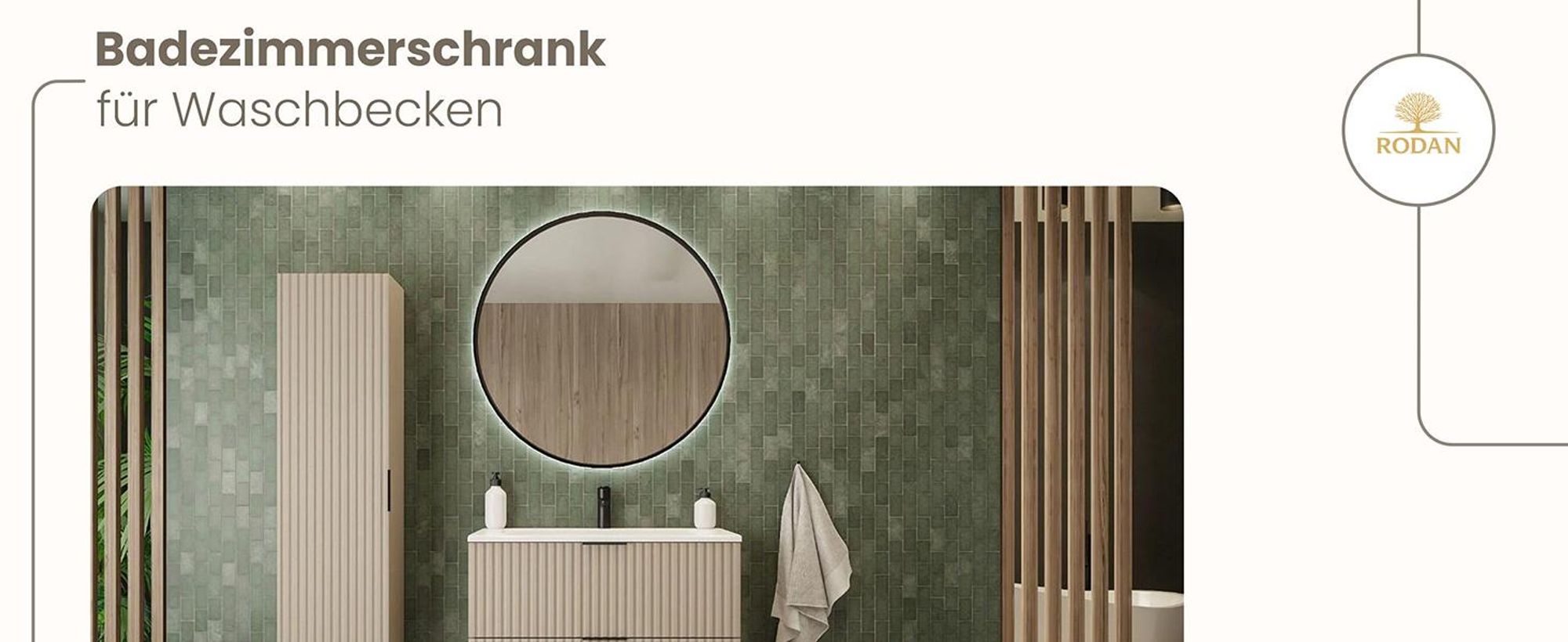 RODAN, Badmöbel, Badschrank, Badezimmermöbel, Badezimmer, MODERN, Waschbeckenunterschrank