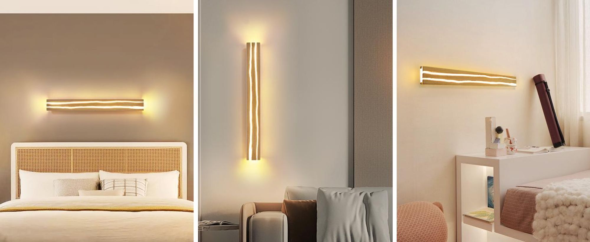 Applique murale LED ZMH pour intérieur, bois, 80 cm, lampe murale pour salon, 13 W, blanc chaud 3000 K, lampe murale moderne pour couloir, éclairage mural pour longue cage d'escalier, chambre à coucher