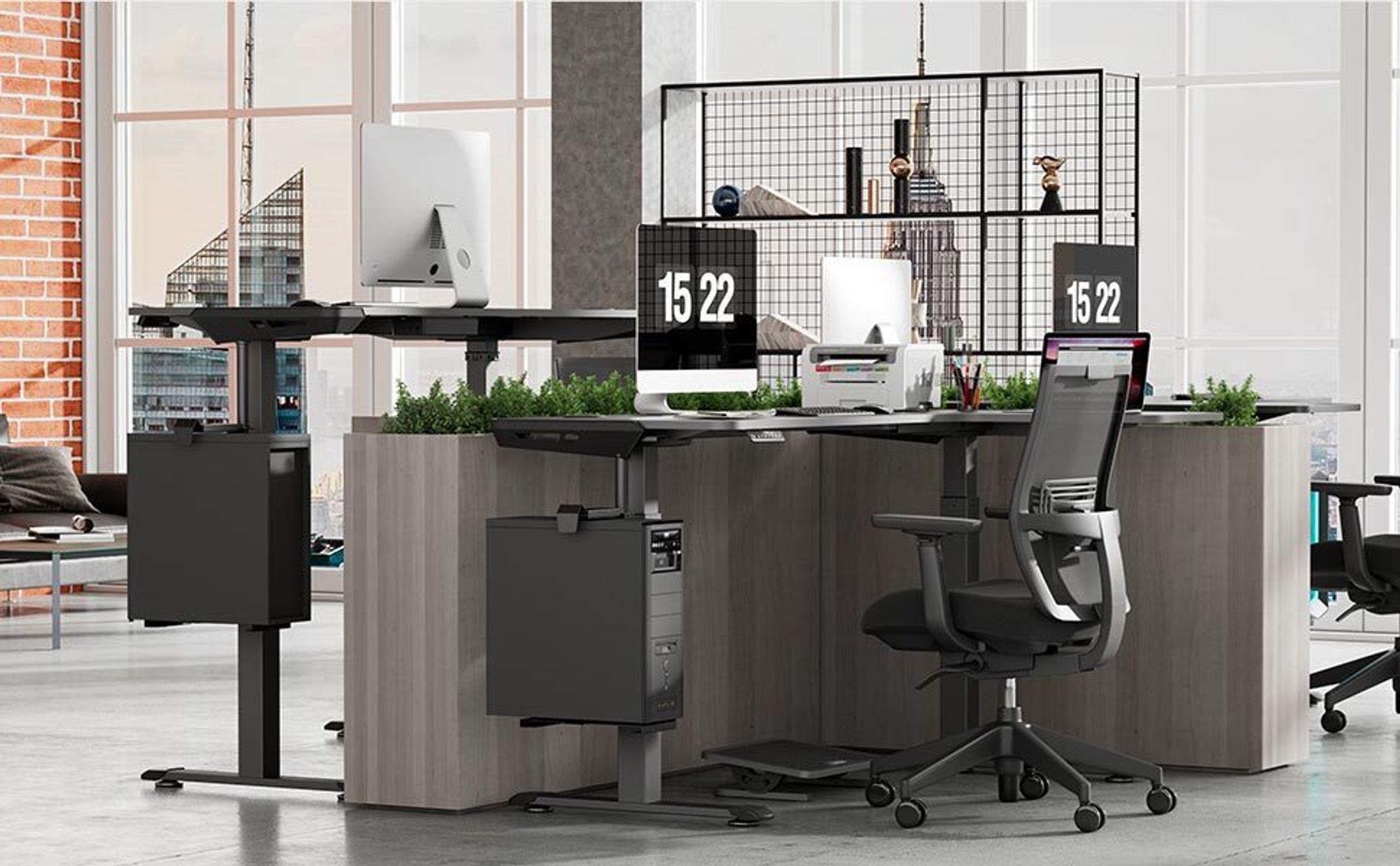 EUREKA ERGONOMIC PC Halterung Verstellbar Höhe und Breite 360° Drehbar Computer Ständer Untertisch Computerhalterung