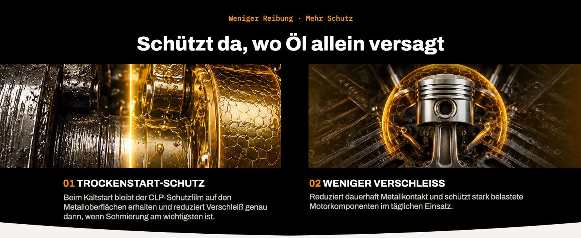Metal Guard ENGINE Motoröl-Additiv 300 ml Öladditiv für Benzin Diesel, Reibungsreduzierung, Verschleißschutz, Start-Stop, DPF GPF Turbo