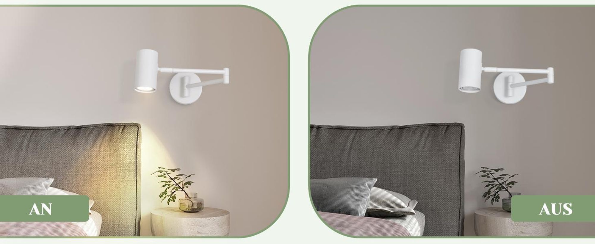 ZMH lampa ścienna wewnętrzna GU10 reflektor ścienny do sypialni nowoczesne białe długie ramię obrotowe metalowe oświetlenie ścienne do salonu bez żarówki