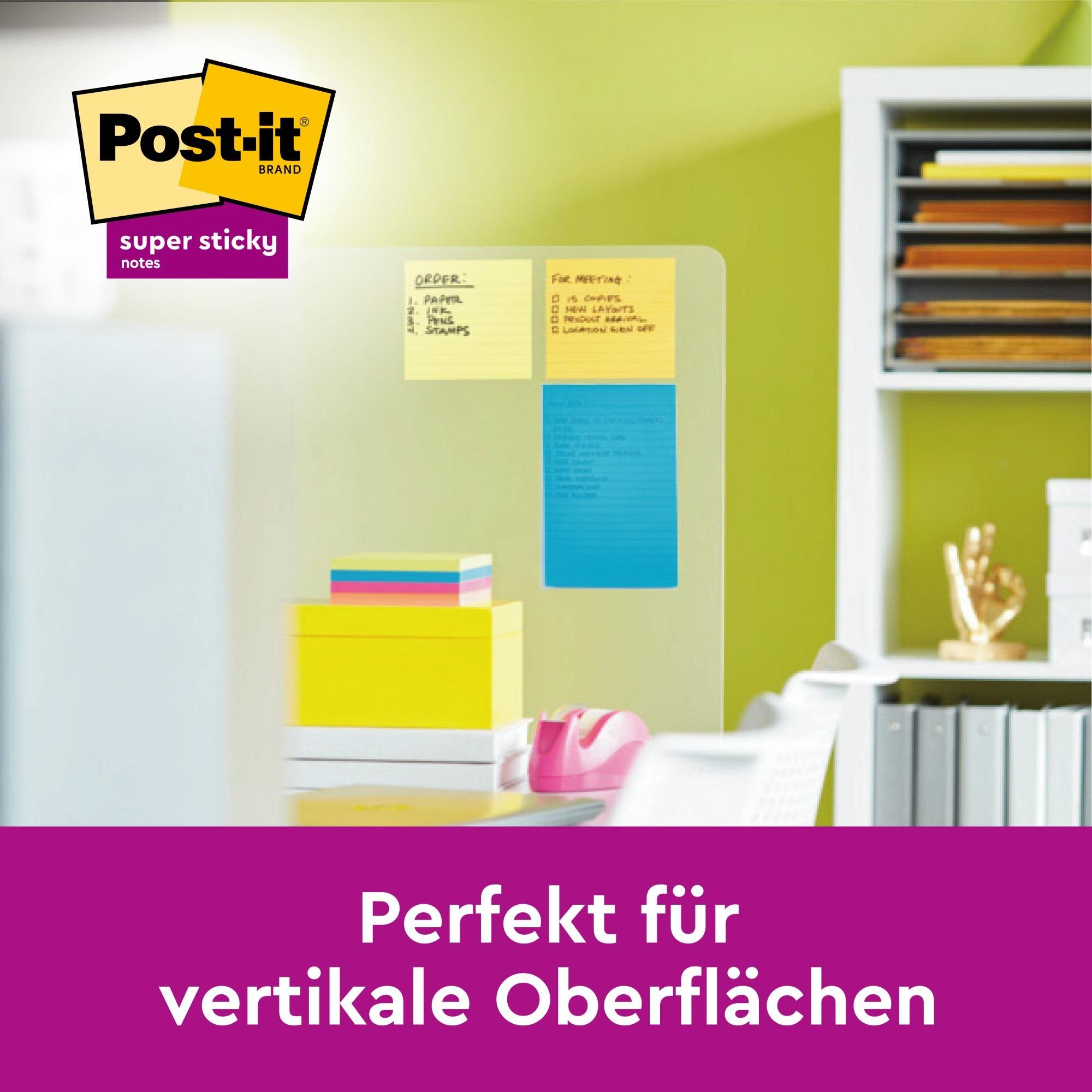 Post-it® Super Sticky Notes Großformat Boost Collection Haftnotizen 101x152mm