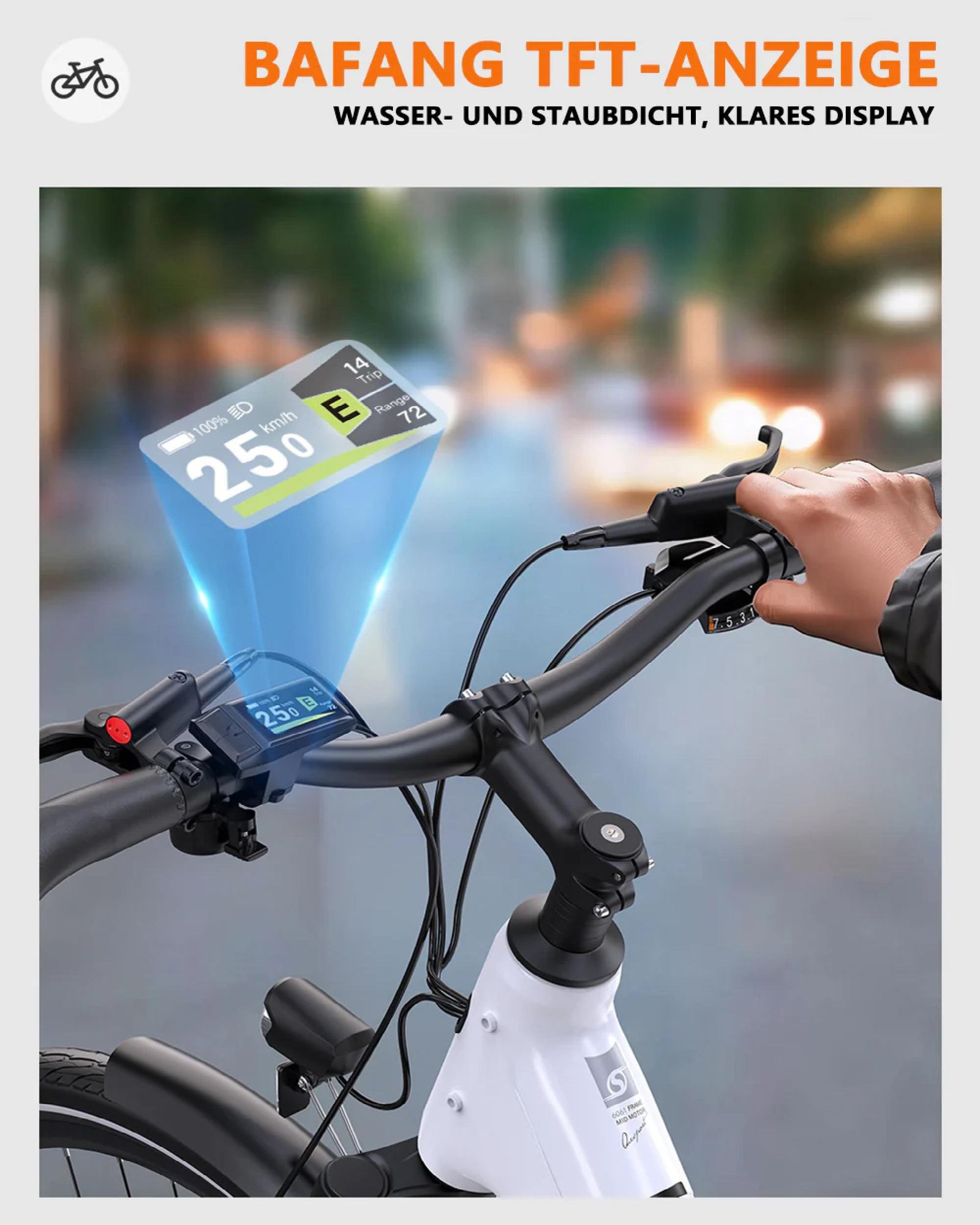 ONESPORT OT07 Elektrische Bike - 250W Motor 36V14AH Batterie 27.5 Zoll Reifen Hydraulische Scheibenbremsen - Weiß