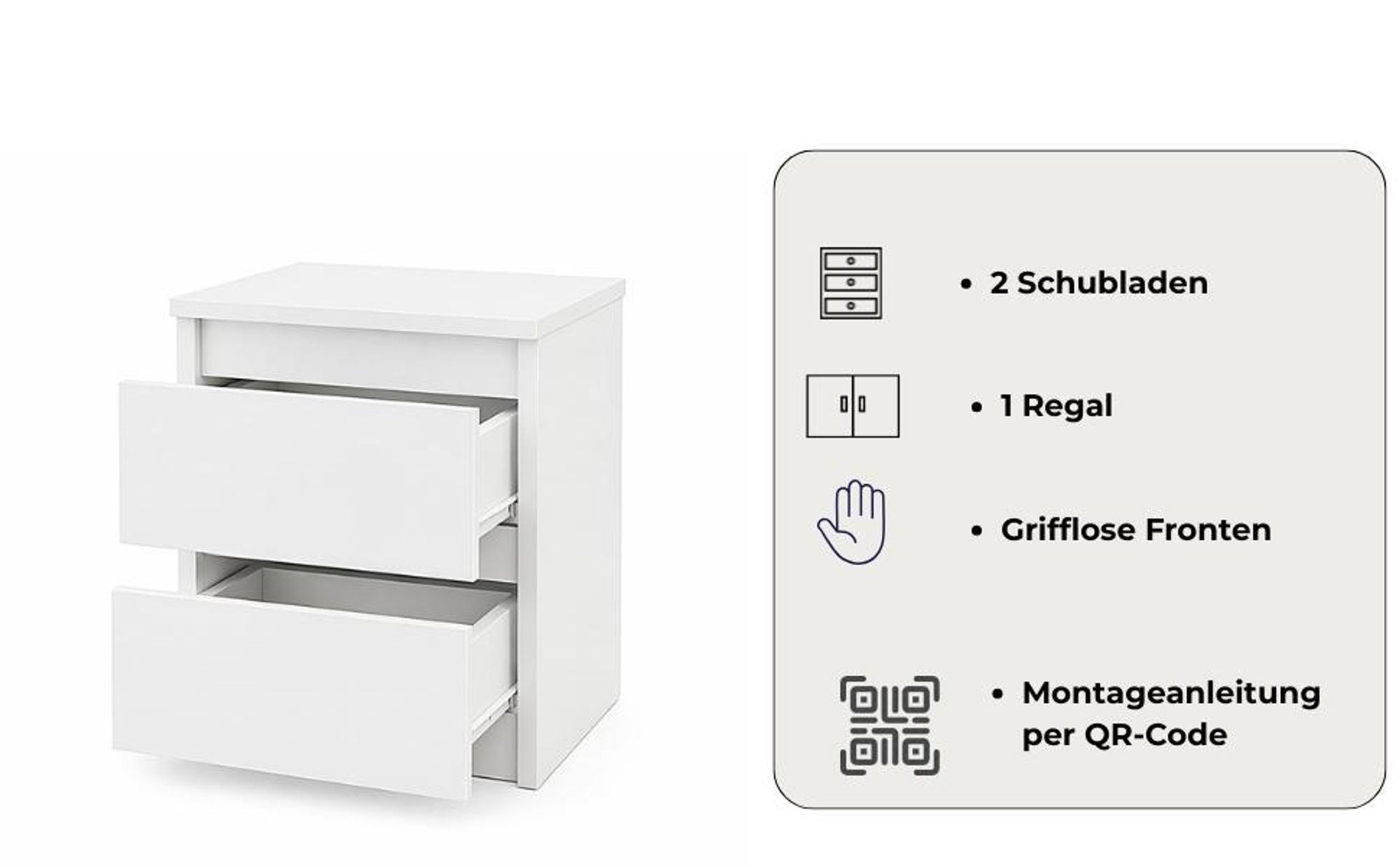 Meuble à deux tiroirs