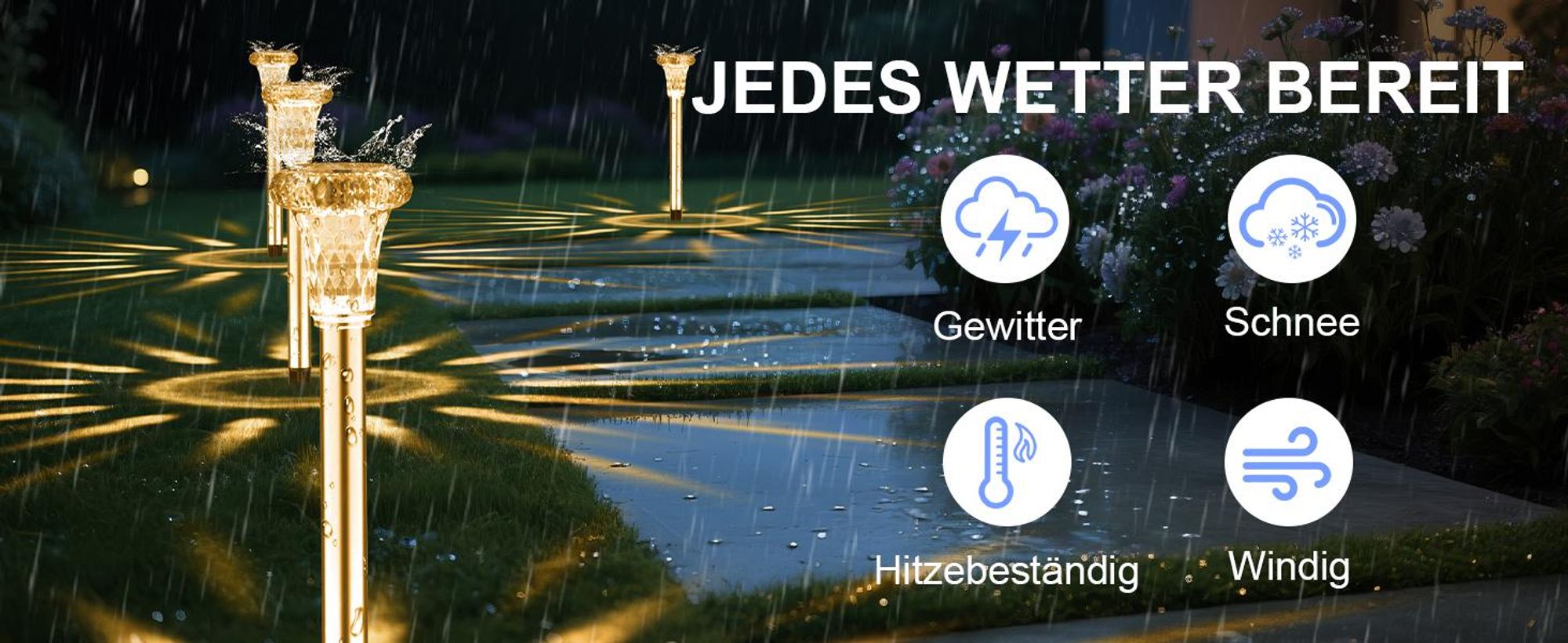 LED Solarlampe, Solarleuchte, 6er Set LED Solarlicht, Solar Bodenleuchte, Bodenlampe, Warmweiß, Winterfest, Wasserdicht, für außen, Terrasse, Rasen