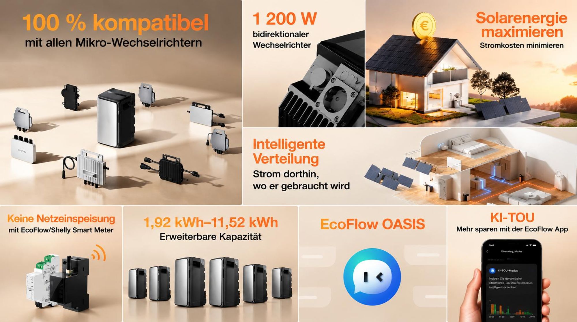 Powerness®Balkonkraftwerk Speicher 1920Wh EcoFlow Stream AC Pro All-in-One Speicher für Balkonkraftwerk (0% MwSt)