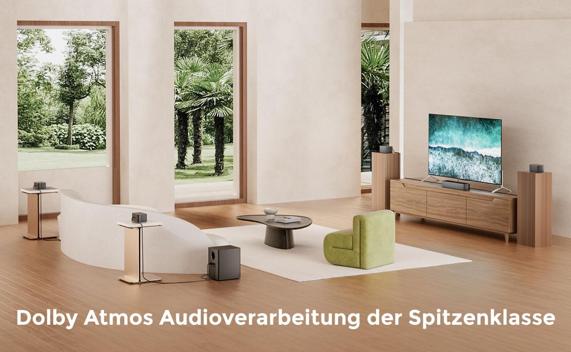 ULTIMEA 7.1 Dolby Atmos Soundbar für TV, Heimkino Sound Surround System, Poseidon D80 Boom