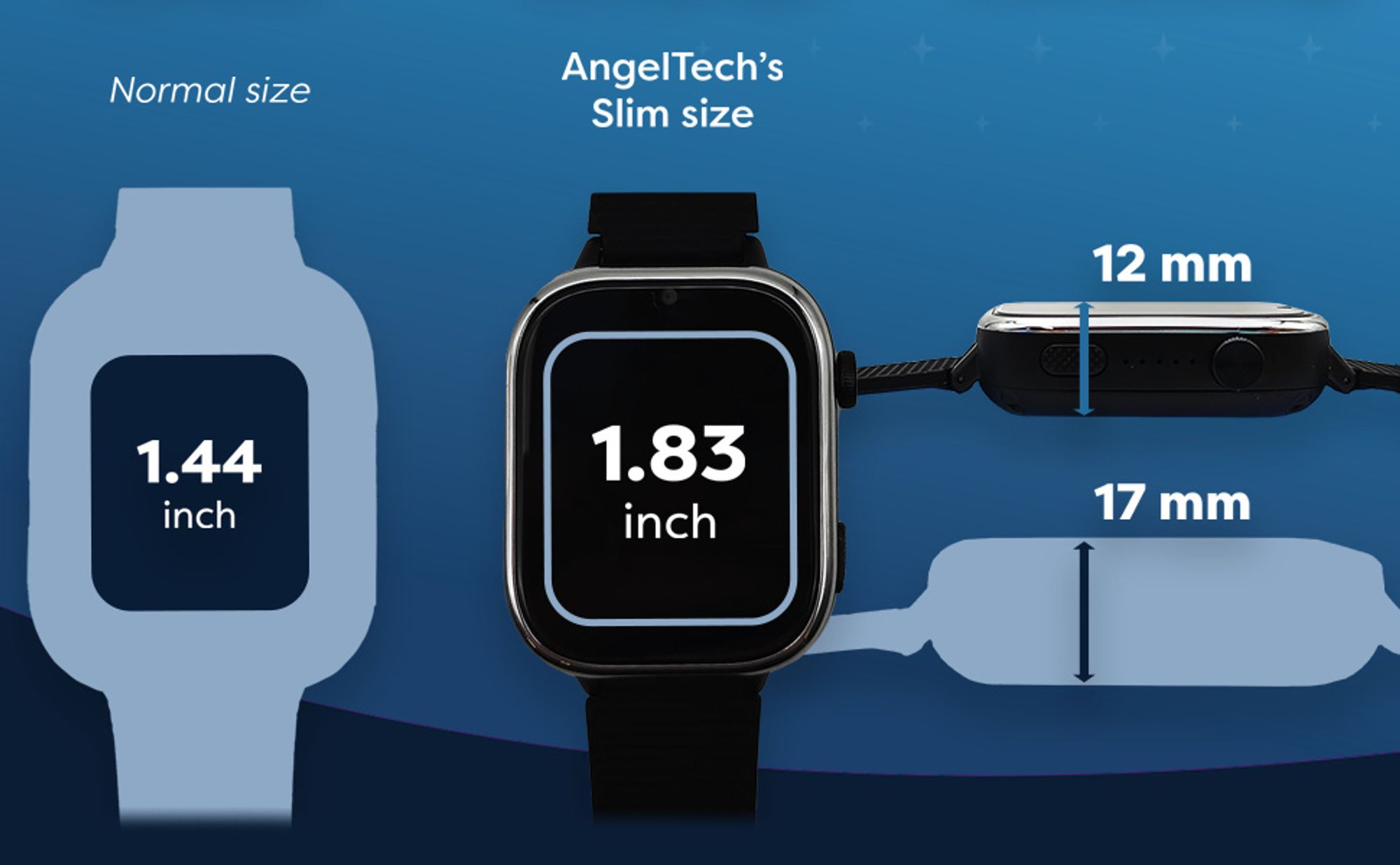 AngelTech Kinder SmartWatch Ultra Slim Design