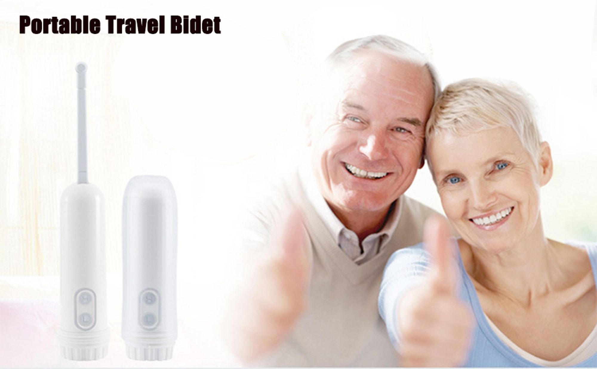 Po Dusche 140ml, IPX6 Wasserdichter Elektrischer Mobiles Reise Bidet Popodusche mit Düse 180-Grad-Anpassung, für Babypflege, Wochenbett, Behinderung