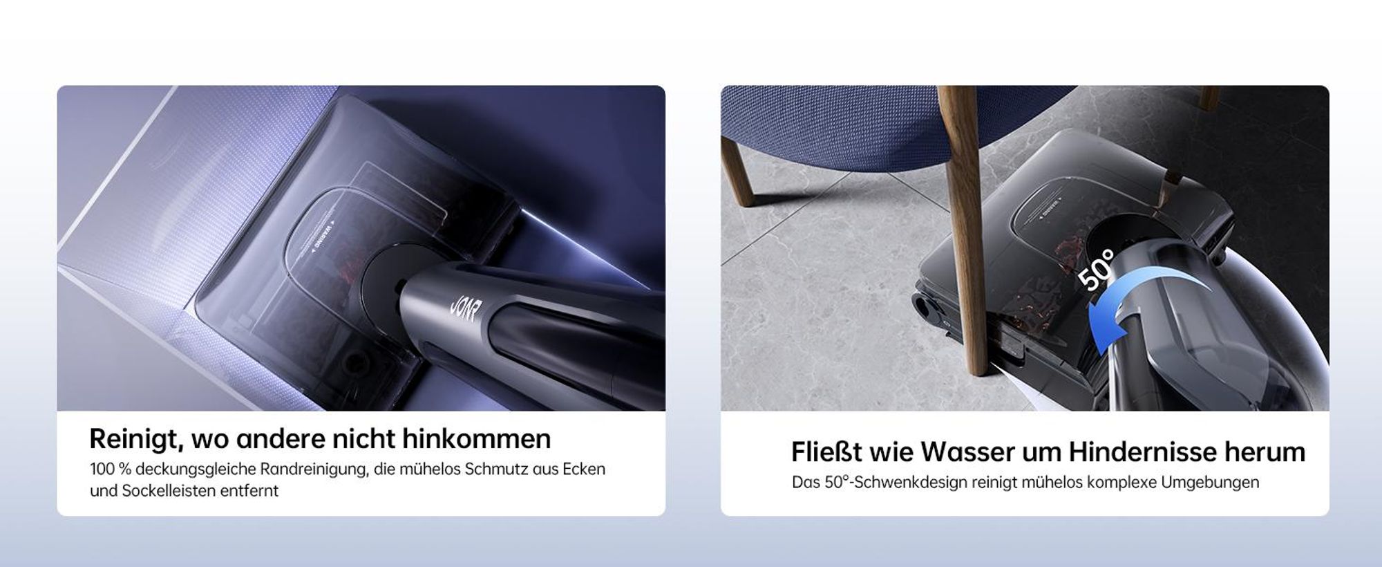 JONR 20000 Pa H2 Nass-Trockensauger, Innovatives Geruchsfreies Design, 20000 Pa, 1500ml Extra großer Wassertank mit 180° Flachliegend