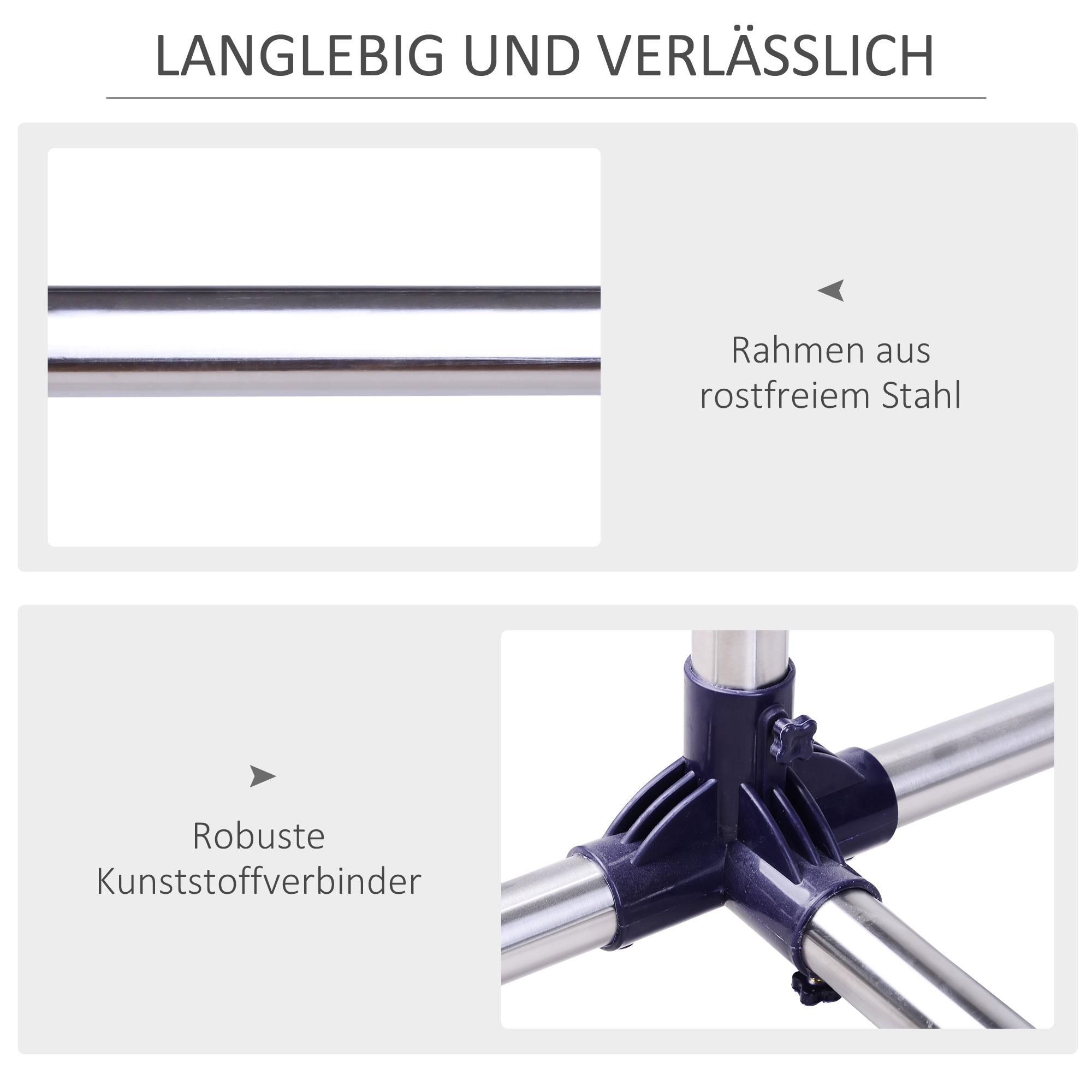 Edelstahl höhenverstellbarer Rollständer