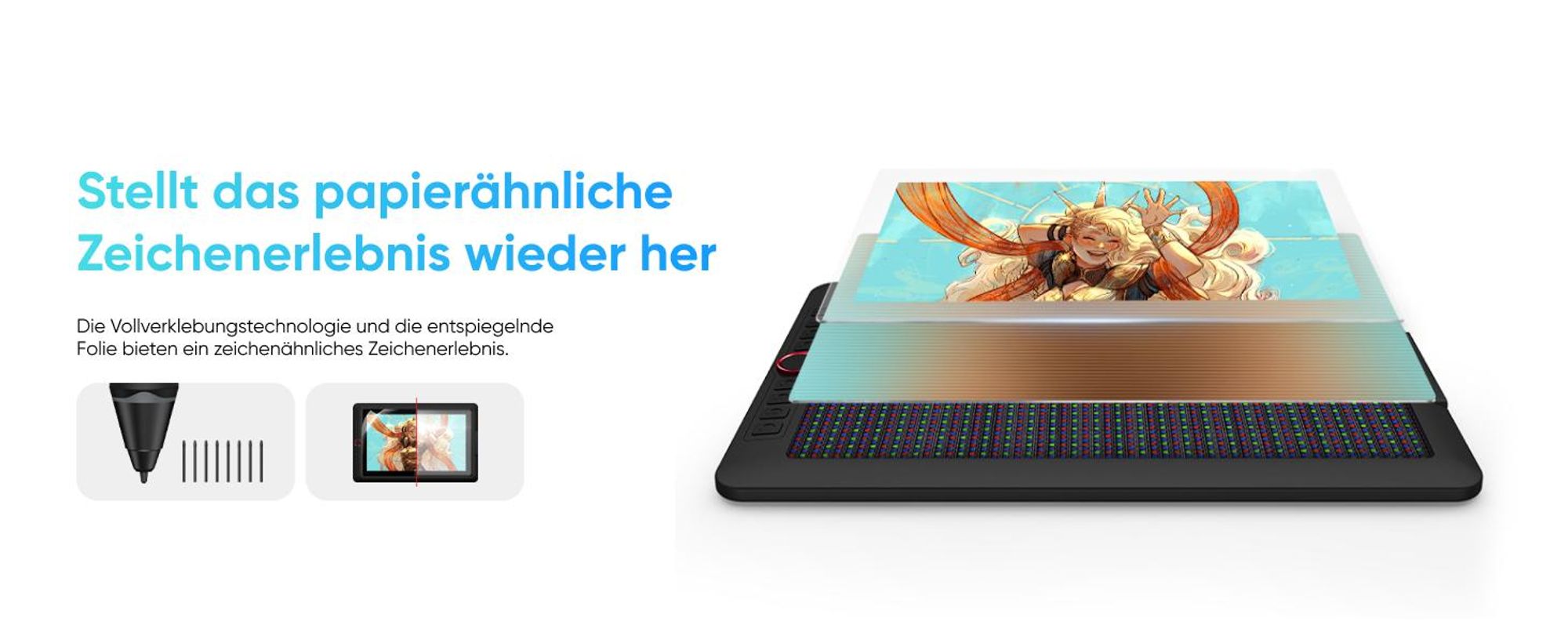 XPPen Artist 13.3 Pro V2, Kabelgebunden, 5080 lpi, 293,76 x 165,24 mm, USB, 1 cm, 0,01 mm