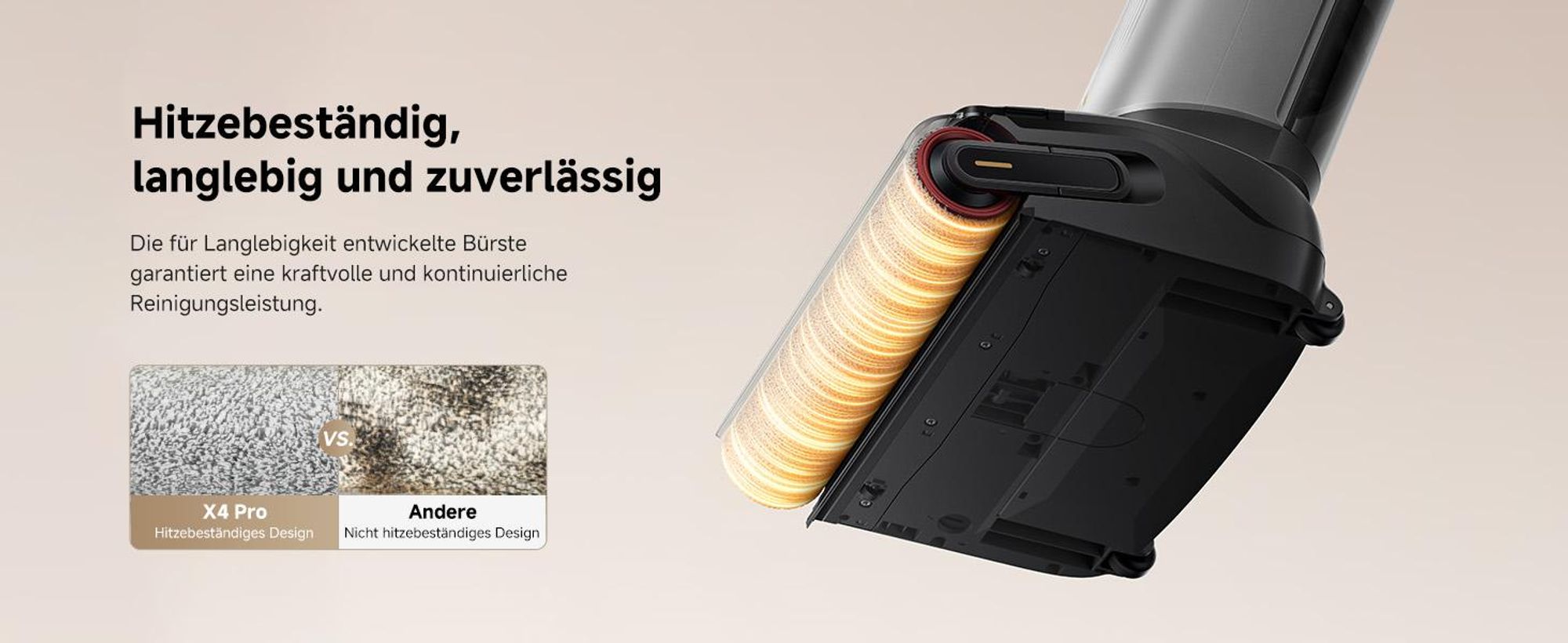 MOVA X4 Pro Nass-Trocken-Sauger, Heißwasser-Wischfunktion, Tangle-Free, Selbstreinigung bei 100 °C, 20 kPa Saugkraft, Push-In-Basisstation