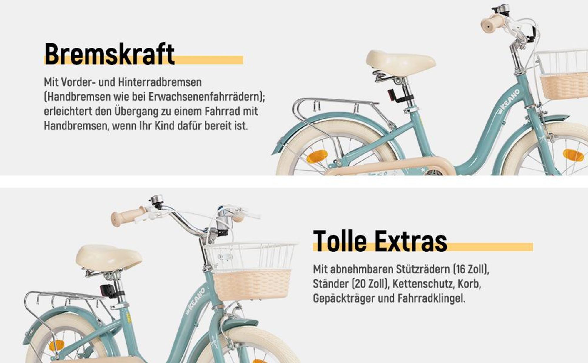 Joystar 20 Zoll-Kinderfahrrad, komplett mit Korb, Klingel, Schutzblechen und vollständig geschlossenem Kettenschutz, Rosa