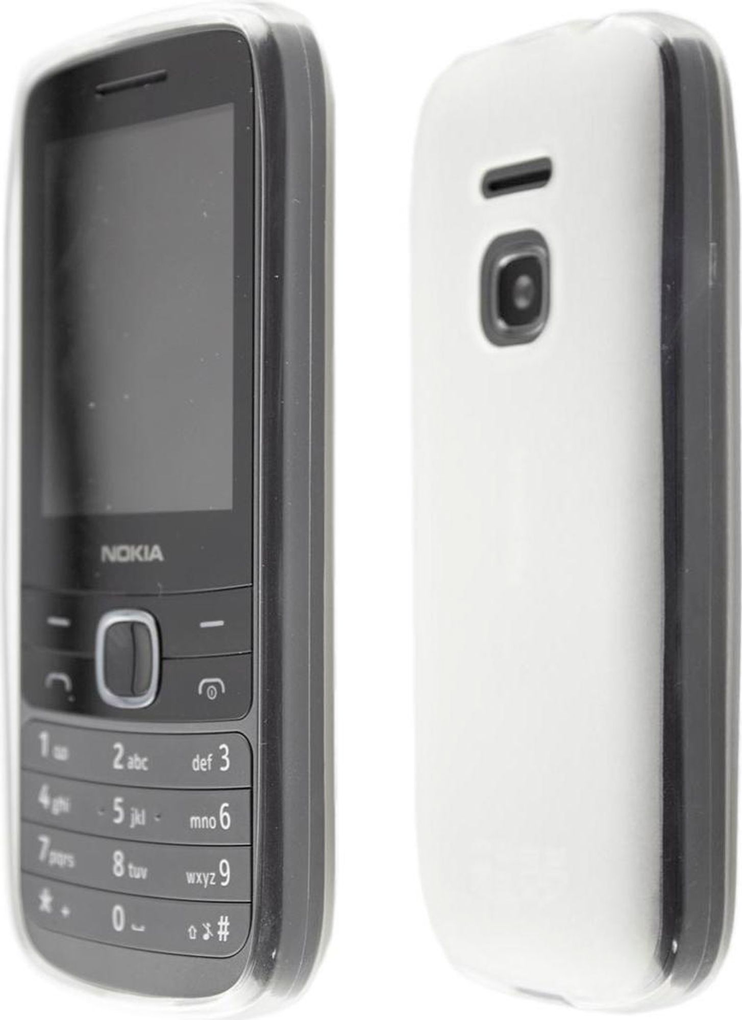 caseroxx Schutz-Hülle TPU-Hülle kompatibel mit Nokia 225 4G (2020), Gummi Handy Tasche weiß-transparent TPU-Hülle Bild 1