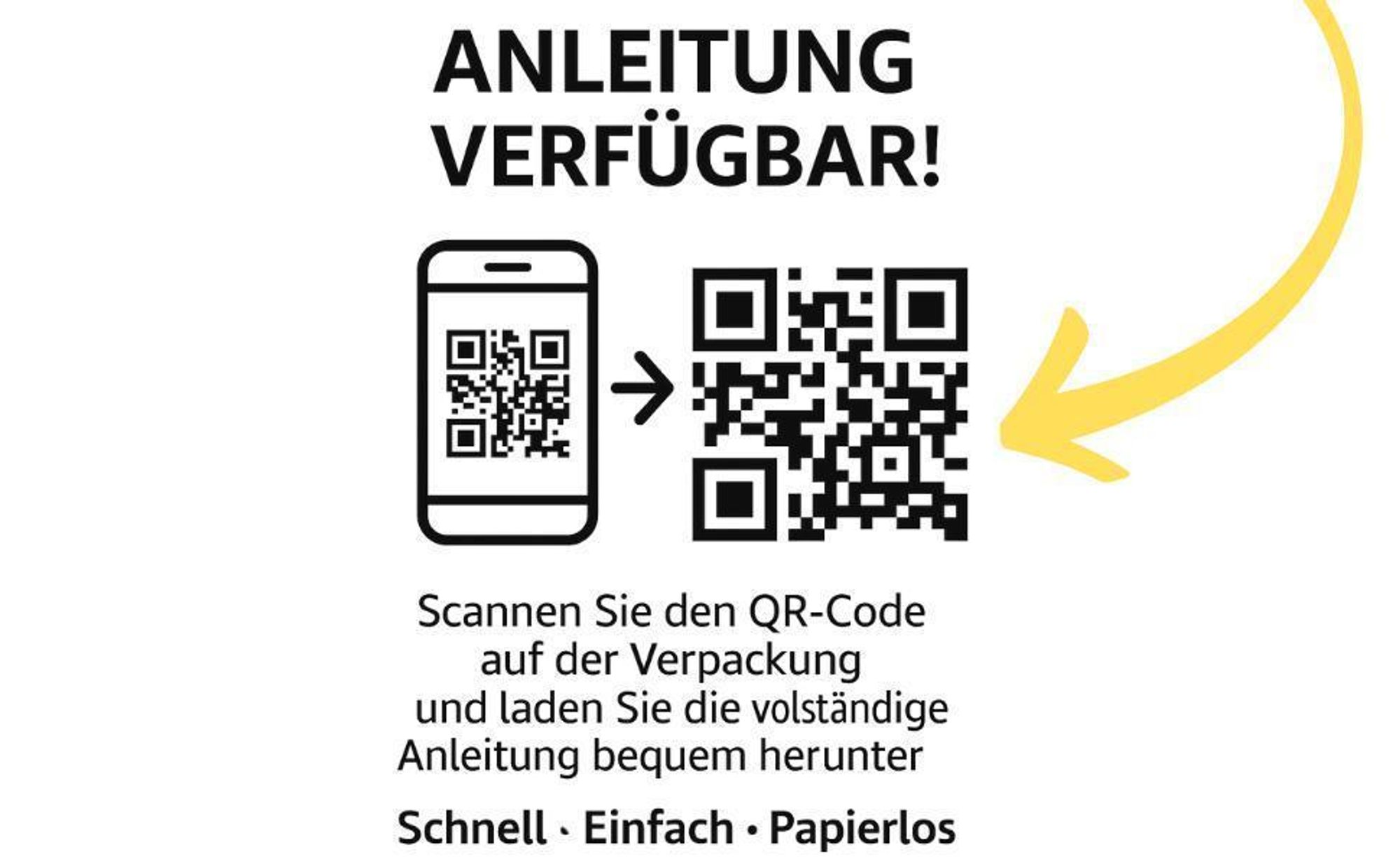 Anleitung nach Scannen des QR-Codes verfügbar