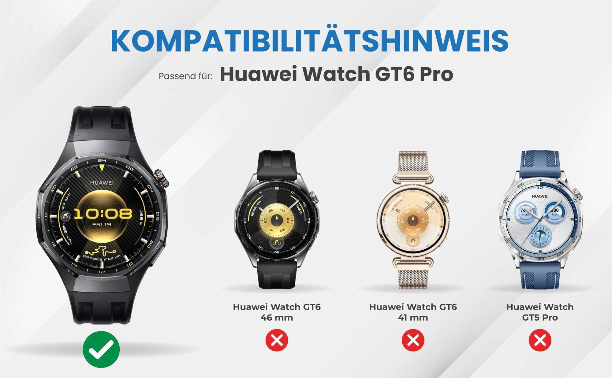 Kompatibilitätshinweise Hülle für Huawei Watch GT6 Pro 46