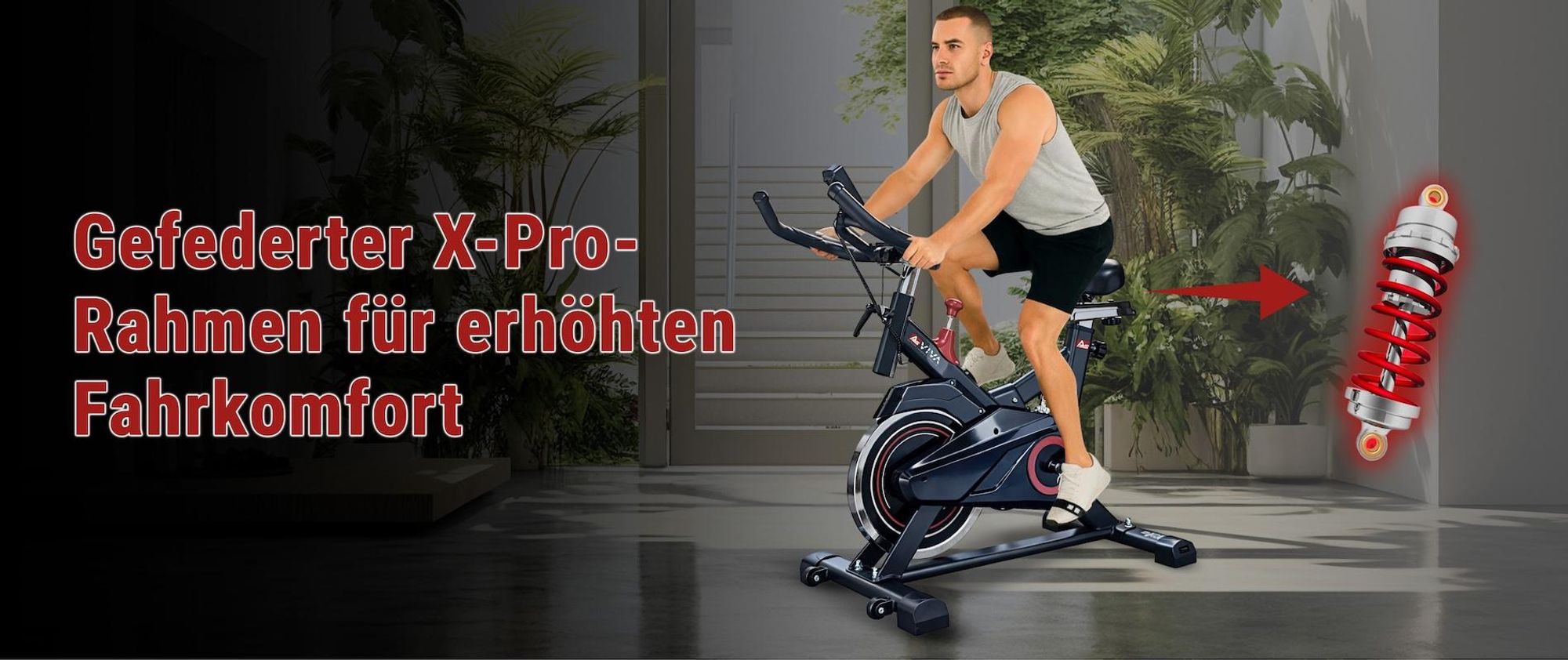 AsVIVA S11 Indoor-Cycle Speedbike, leise, stufenlos, mit Handpulssensor