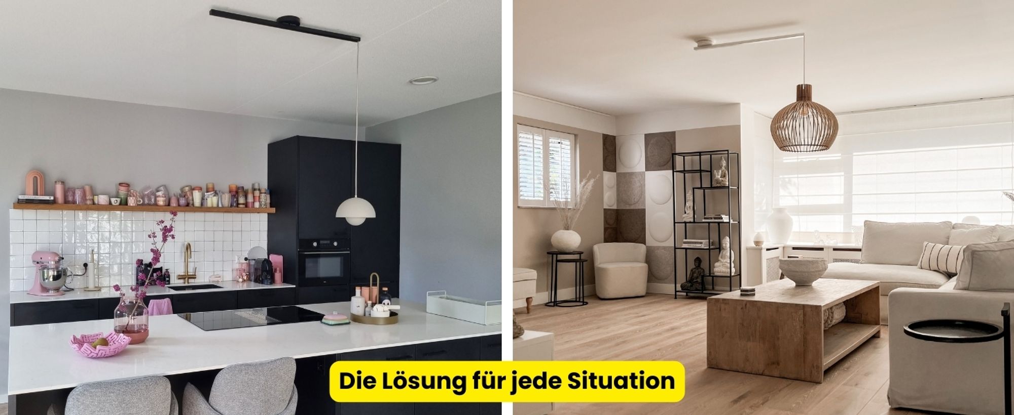 Lightswing® Single Mattweiß 110 cm - Für eine Hängelampe - Pendelleuchten Aufhängungsystem