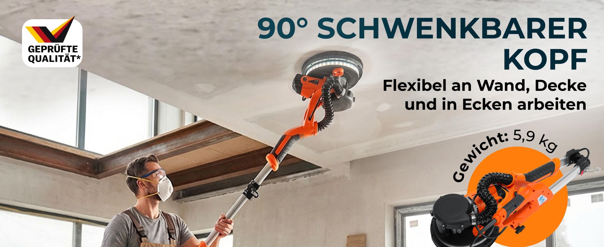 MONZANA Trockenbauschleifer 750 Watt