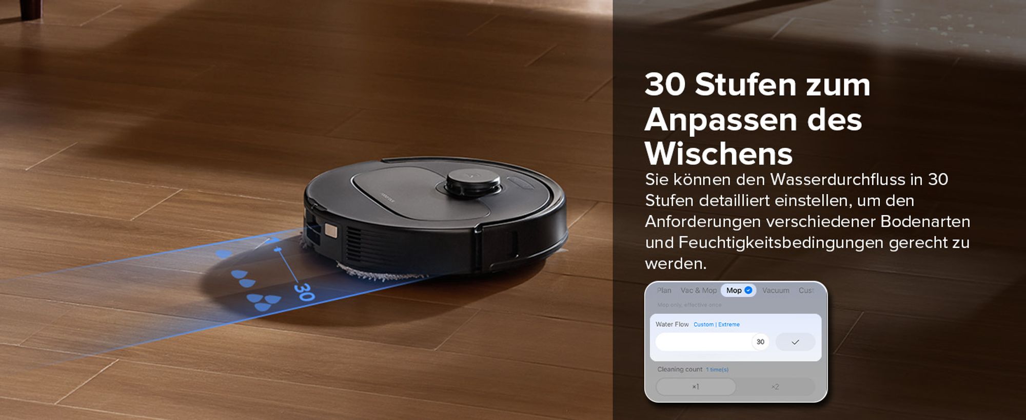 Roborock QV 35S Staubsauger Roboter, 10.000Pa Saugroboter (Upgrade von Qrevo Plus), Anti-Tangle-Bürsten, Anhebbare Schleudermopps (Schwarz)