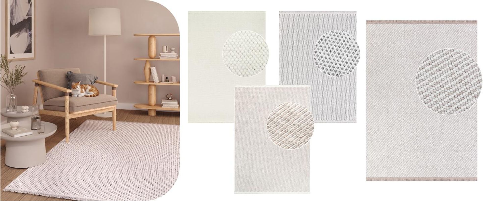 Tapiso Teppich AGRA modern beige Wohnzimmer  240 x 340 cm