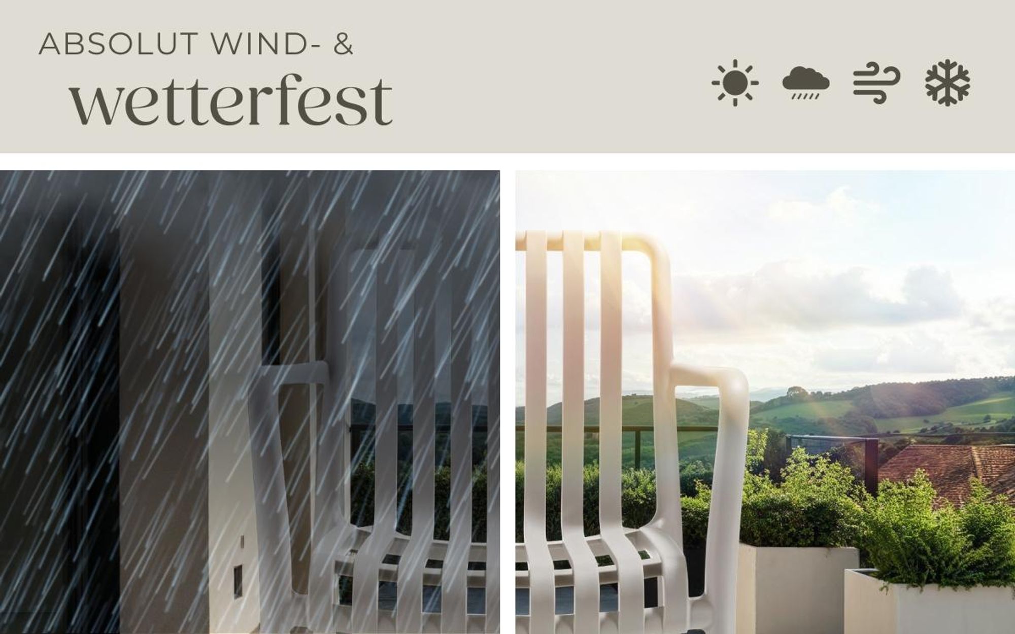 tectake® Gartenstühle Alcudia, wetterfest, stapelbar