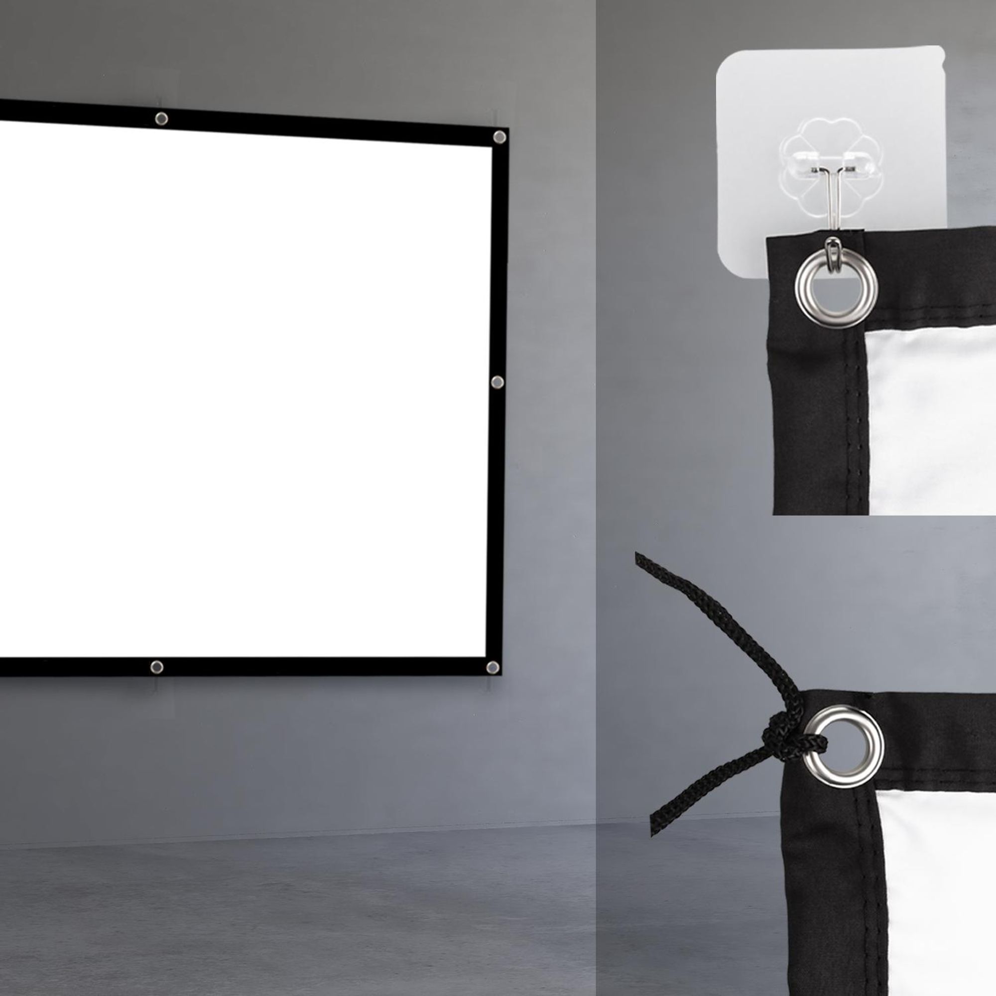 Maclean MC-982 Beamer-Leinwand 265x149cm 120 Zoll Projektor Leinwand Bildschirm Projektionswand