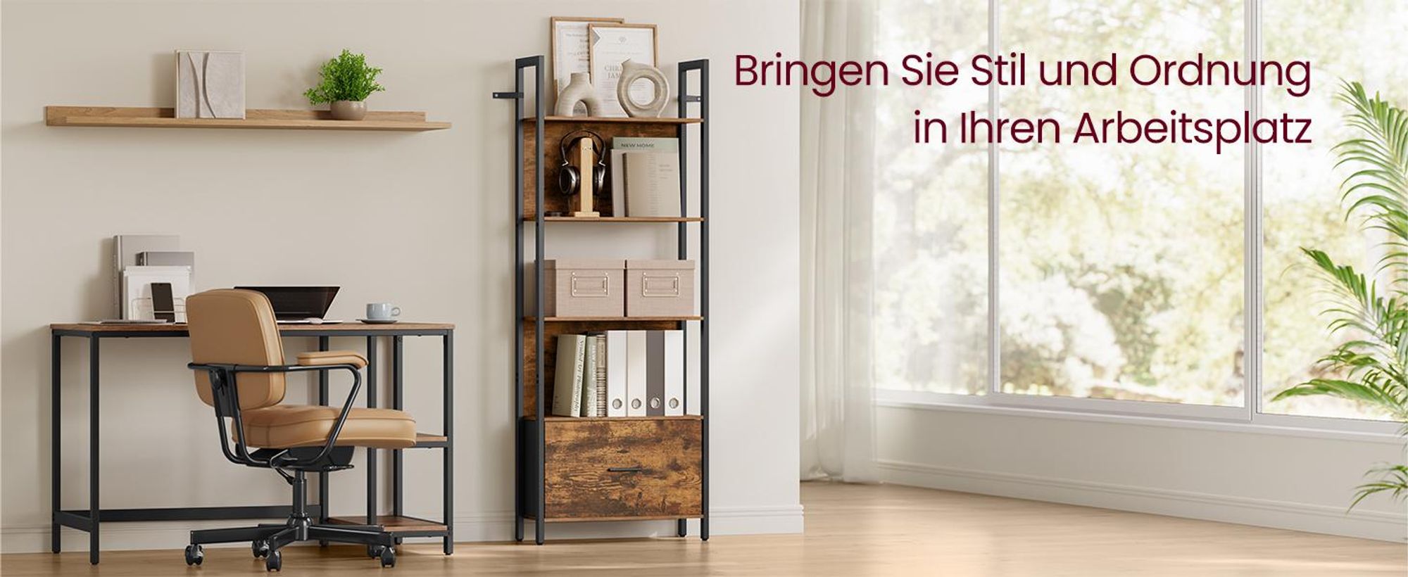 VASAGLE Bücherregal mit 5 offenen Regalebenen Standregal Stahlgestell