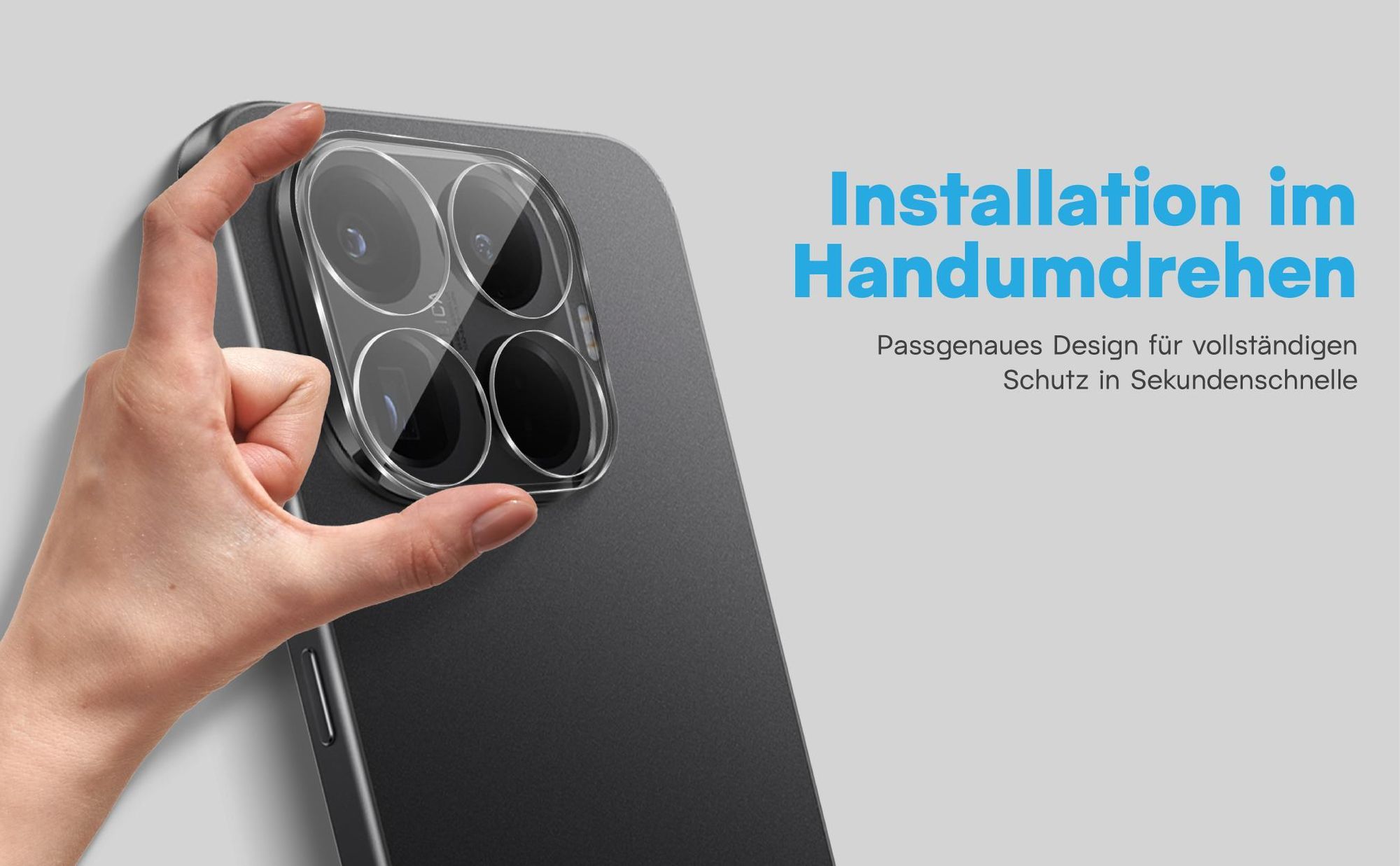 2x Kameraschutz aus 9H Glas für Xiaomi 15T Pro in passgenauem Design