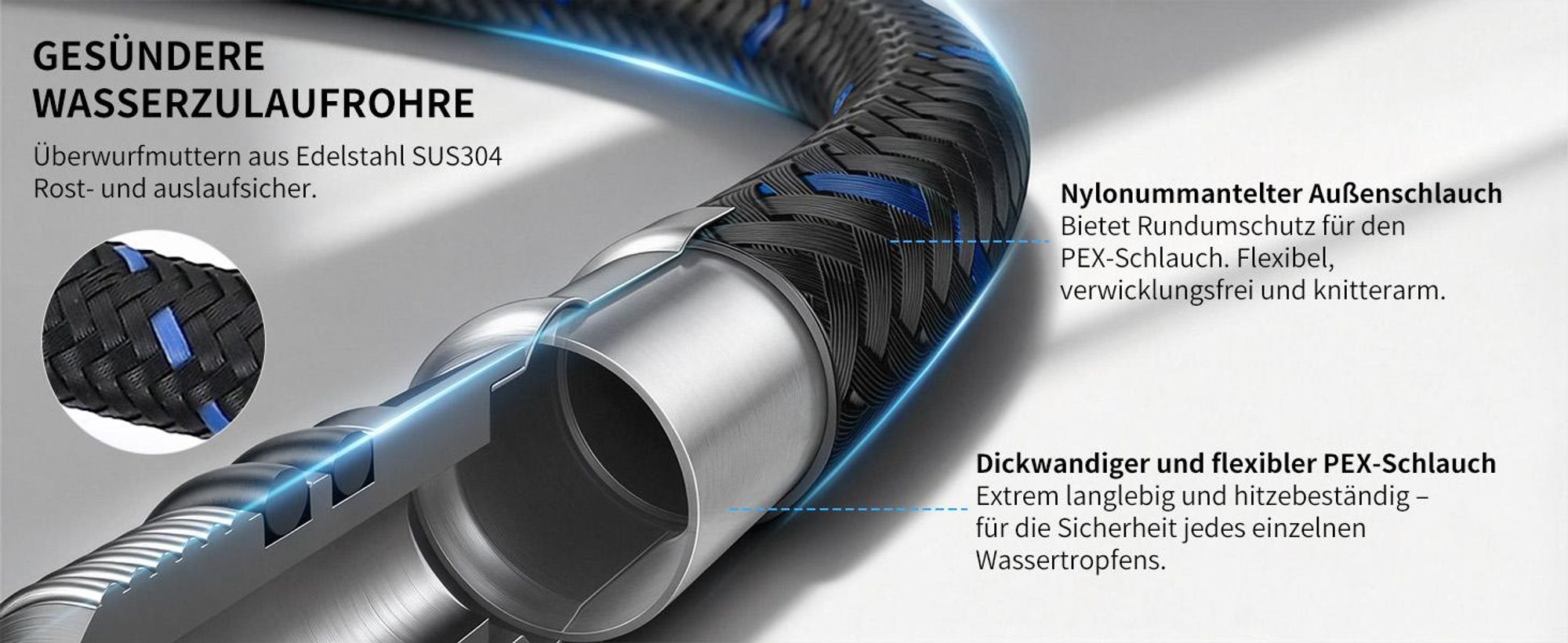 Homelody Chrom Wasserhahn Bad mit Universal Ablaufgarnitur Armatur Mischbatterie Waschbeckenarmatur mit Pop-Up Ventil Messing Überlauf Abflussgarnitur