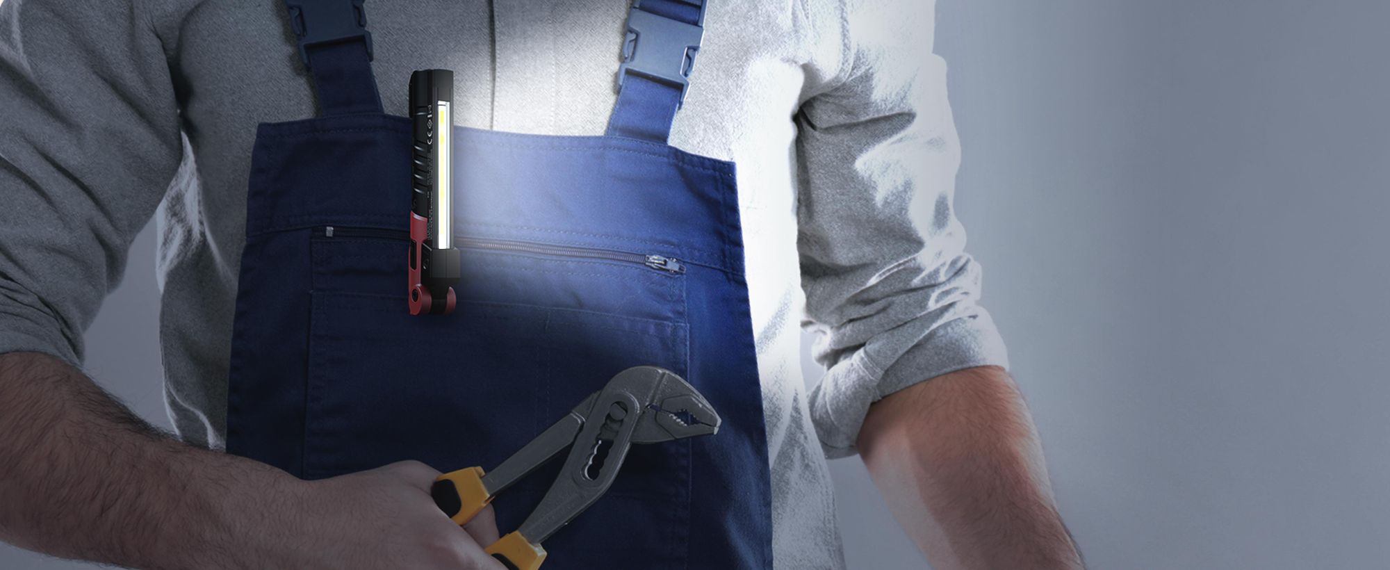 LAUNCH Taschenleuchte COB KFZ Werkstatt LED Magnet Taschenleuchte bis 100 Lumen + 3 Lichter Mod